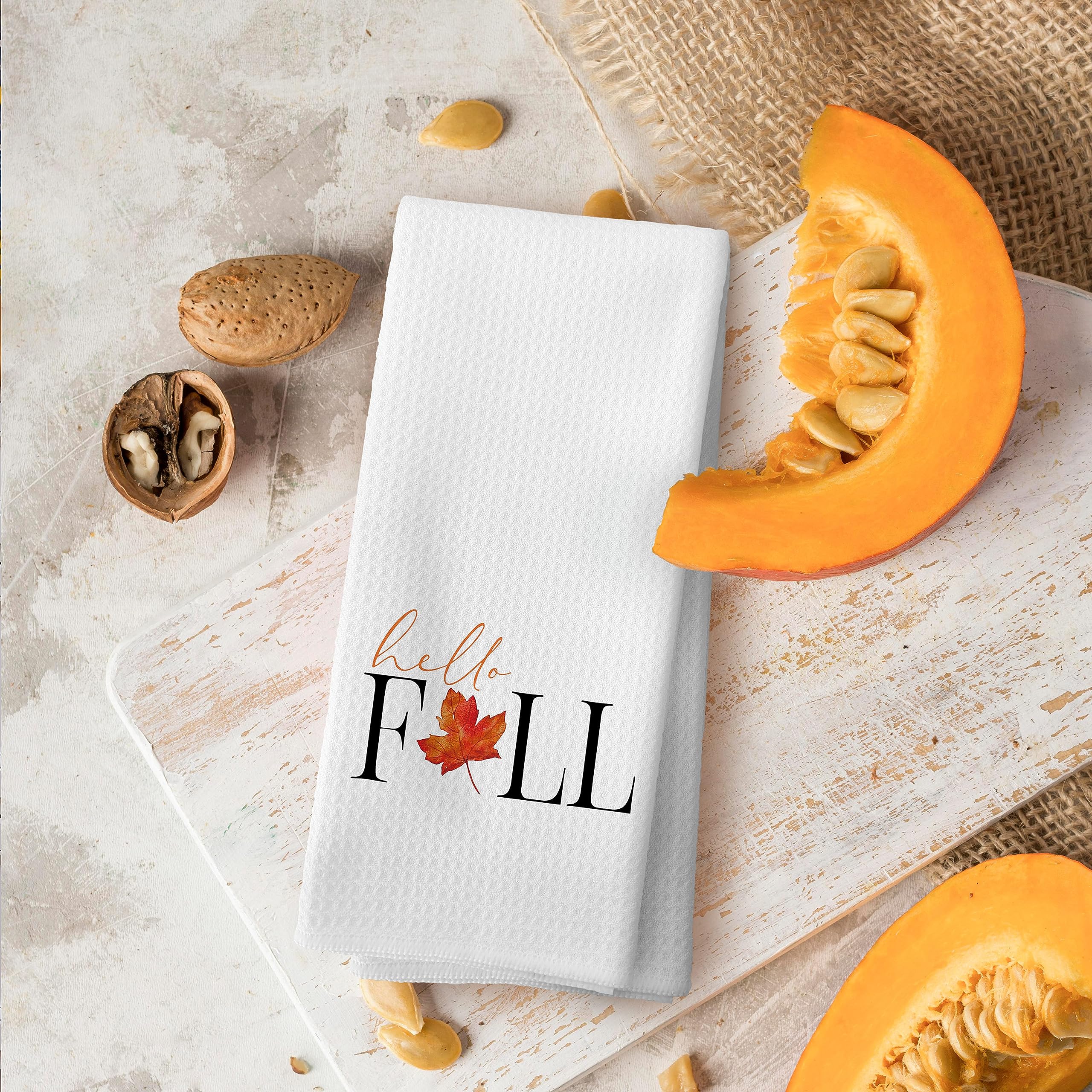 Voatok Fall Kitchen Towels, Autumn Fall Hand Towels Maple Leaves Thanksgiving Decorations, Fall Dish Towels Dish Cloths For Kitc