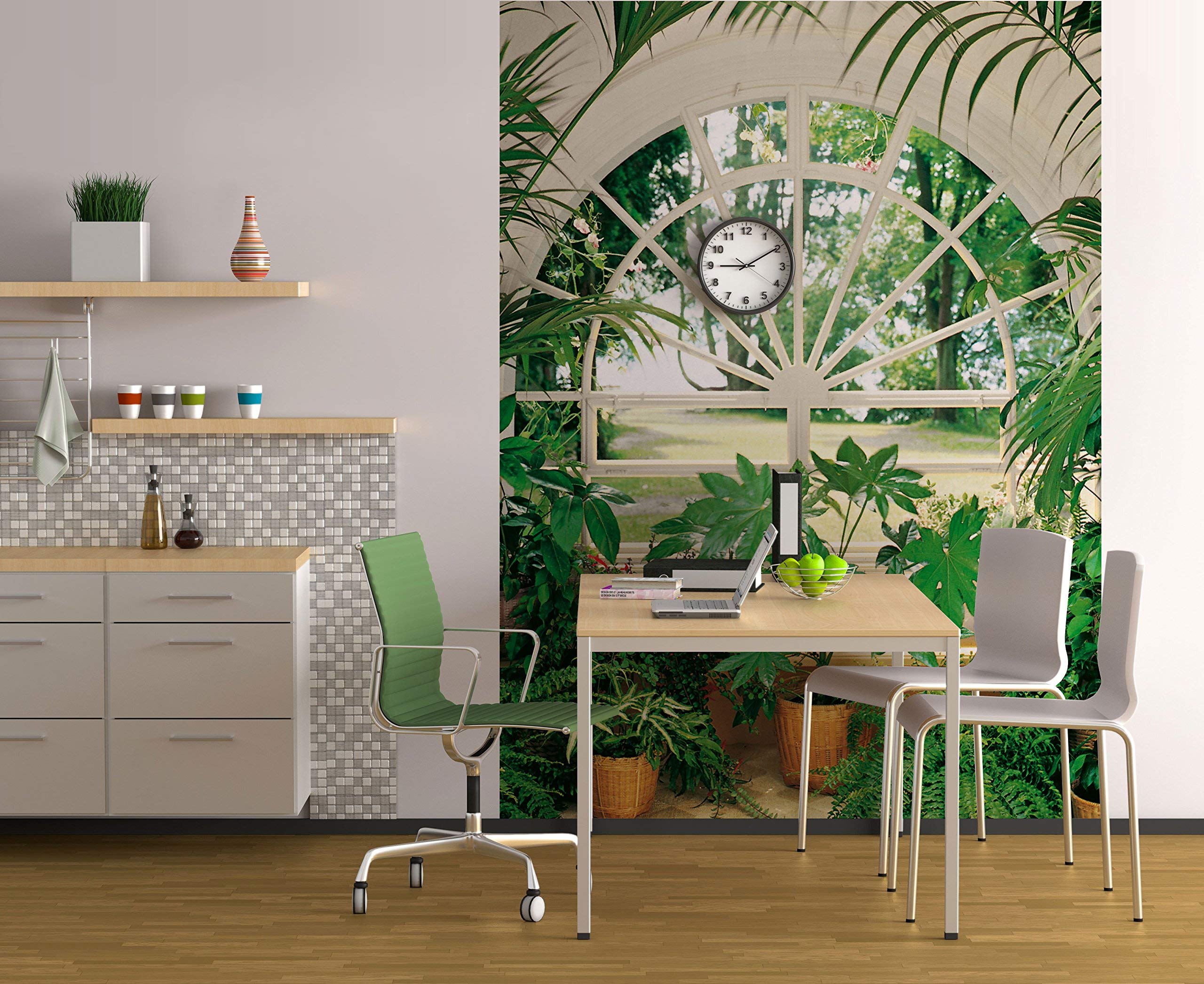 Ideal Decor Wintergarden 4-Panel Wall Mural