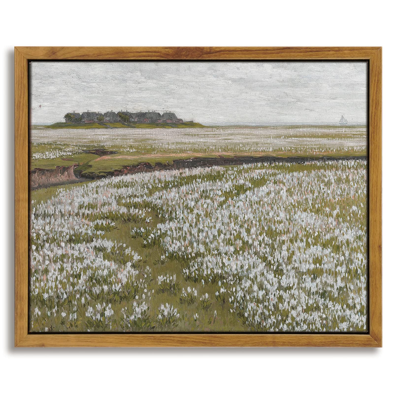 Insimsea Framed Canvas Wall Art Room Eclectic Decor, Classical Scenery Painting Canvas Art Wall Decor, Home Office Living Room B