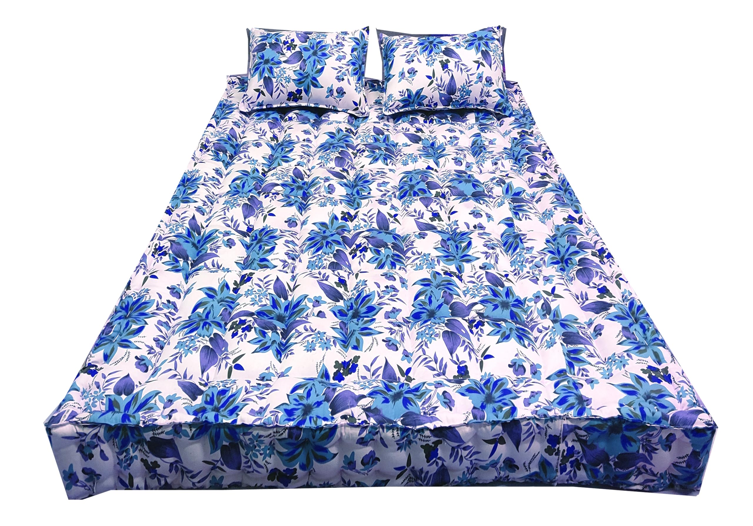Ozone Mattress Organic Silk Cotton Ilavam Panju Kapok Queen Size Bed Mattress, 78 x 60 x 6 Inch, Multicolour