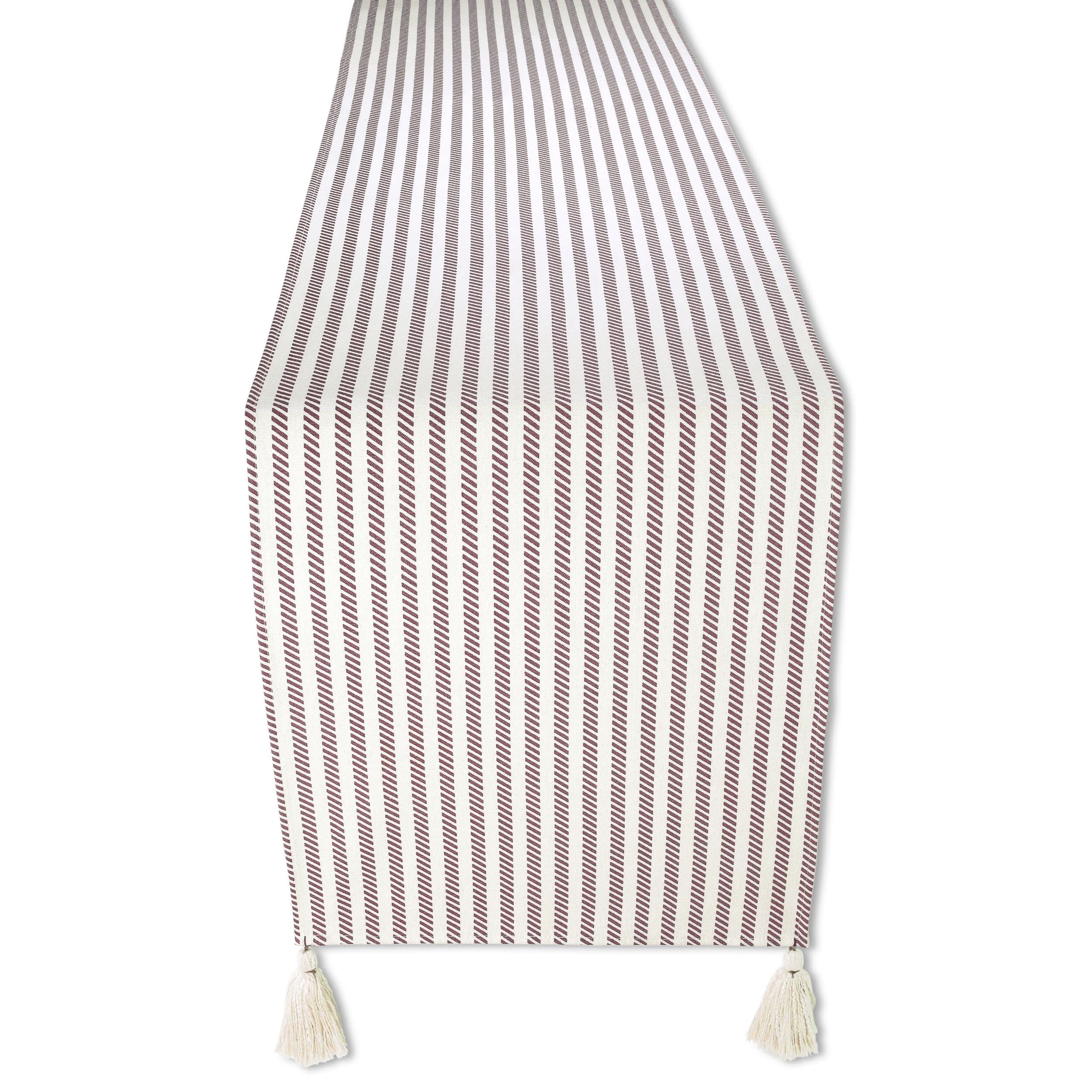 Folkulture Table Runner 90 Inches Long With Tassels For Table Decorations, 100% Cotton Farmhouse Style Table Runner For Table De