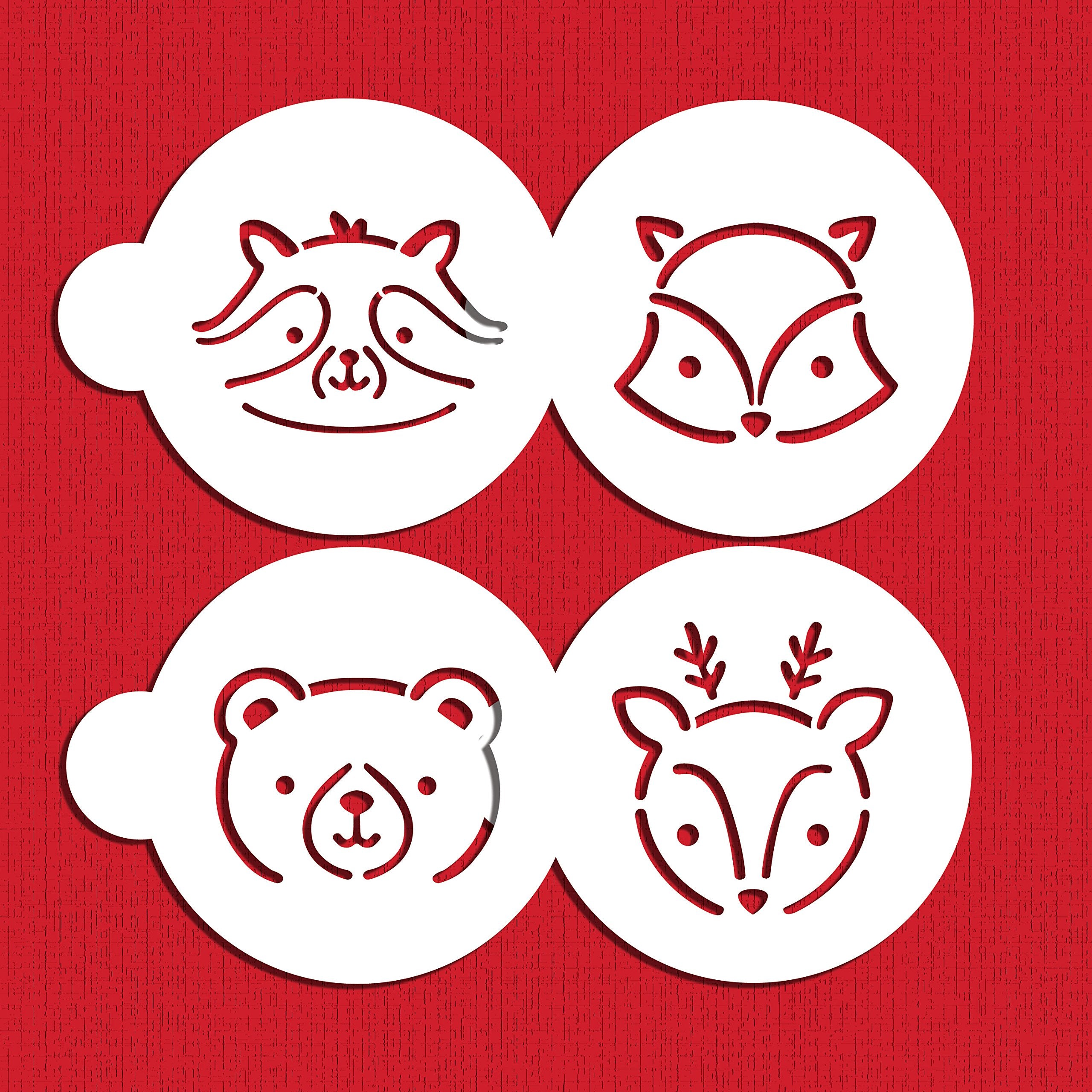 Large Baby Woodland Animals Cookie Stencil Set C1019 By Designer Stencils