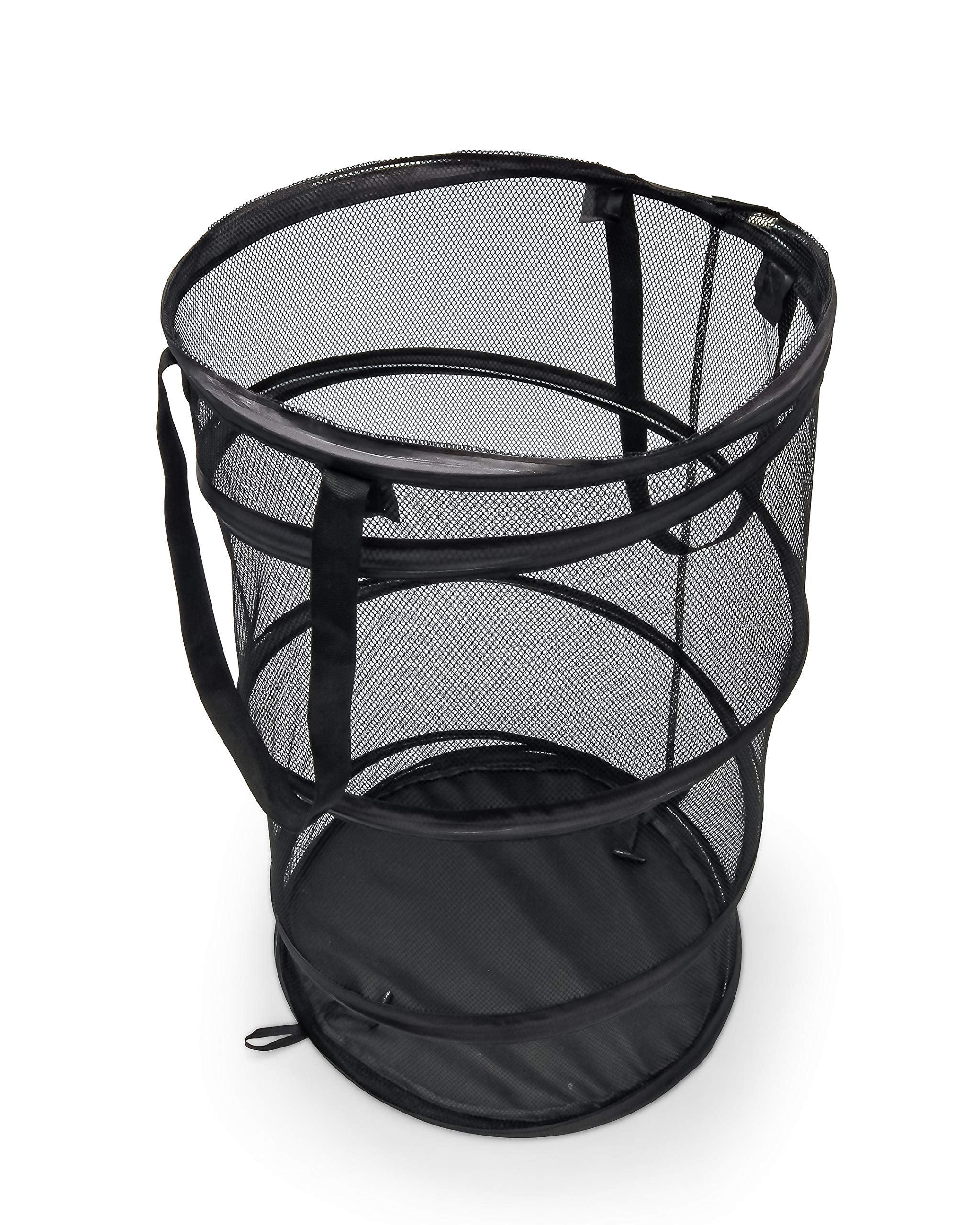 Camco Pop Collapsible Mesh Hamper Basket With Handles-Easy To Store And Clean, Perfect For Travel, Dorms, And More, Minimizes Mo