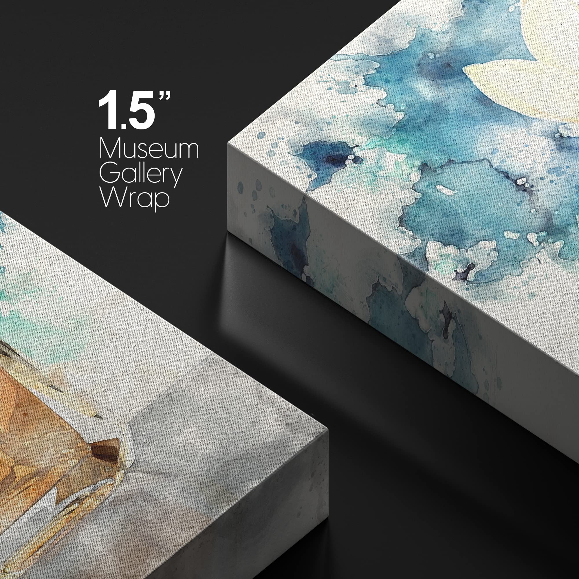 Wall26 Canvas Print Wall Art Orange Perfume Bottle With White Magnolia Flower Pop Culture Fashion Watercolor Modern Art Glam Mul