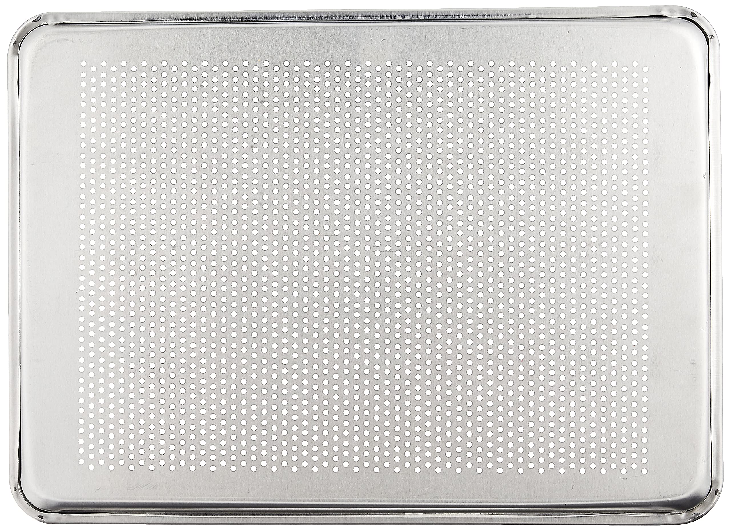 Nucu Artisan Professional Perforated Aluminum Baking Sheet Pan With Lip, 18 X 13-Inch Half Sheet, Silver