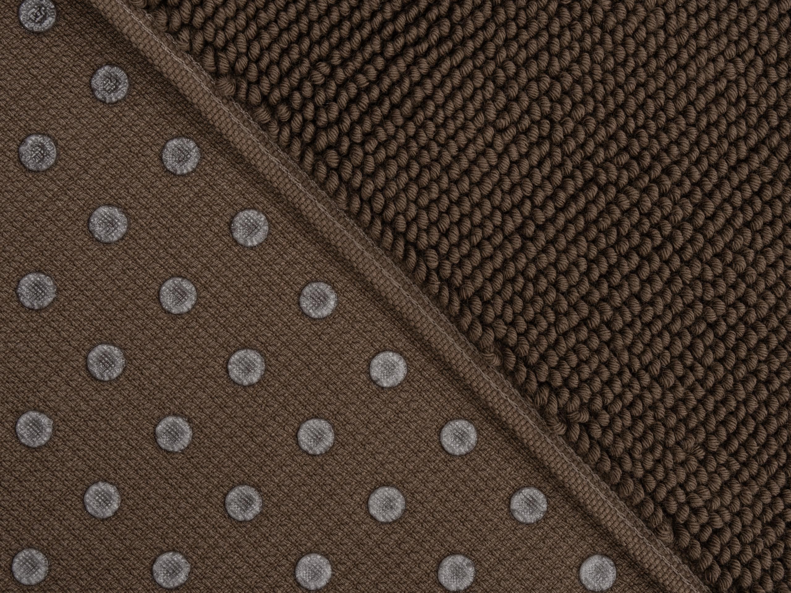 Cotton Paradise Bath Rug for Bathroom  17x24 inch 100% Cotton Non Slip Bath Mat Rug  Soft Absorbent Machine Washable  Brown Bath Rug