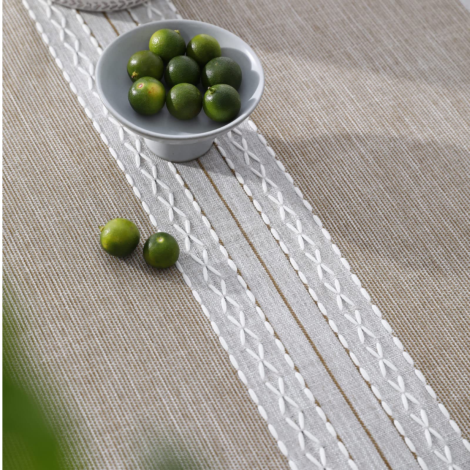 Zmnszbd Linen Tassel Coffee Living Room Rectangular Tablecloth Cover With Pockets