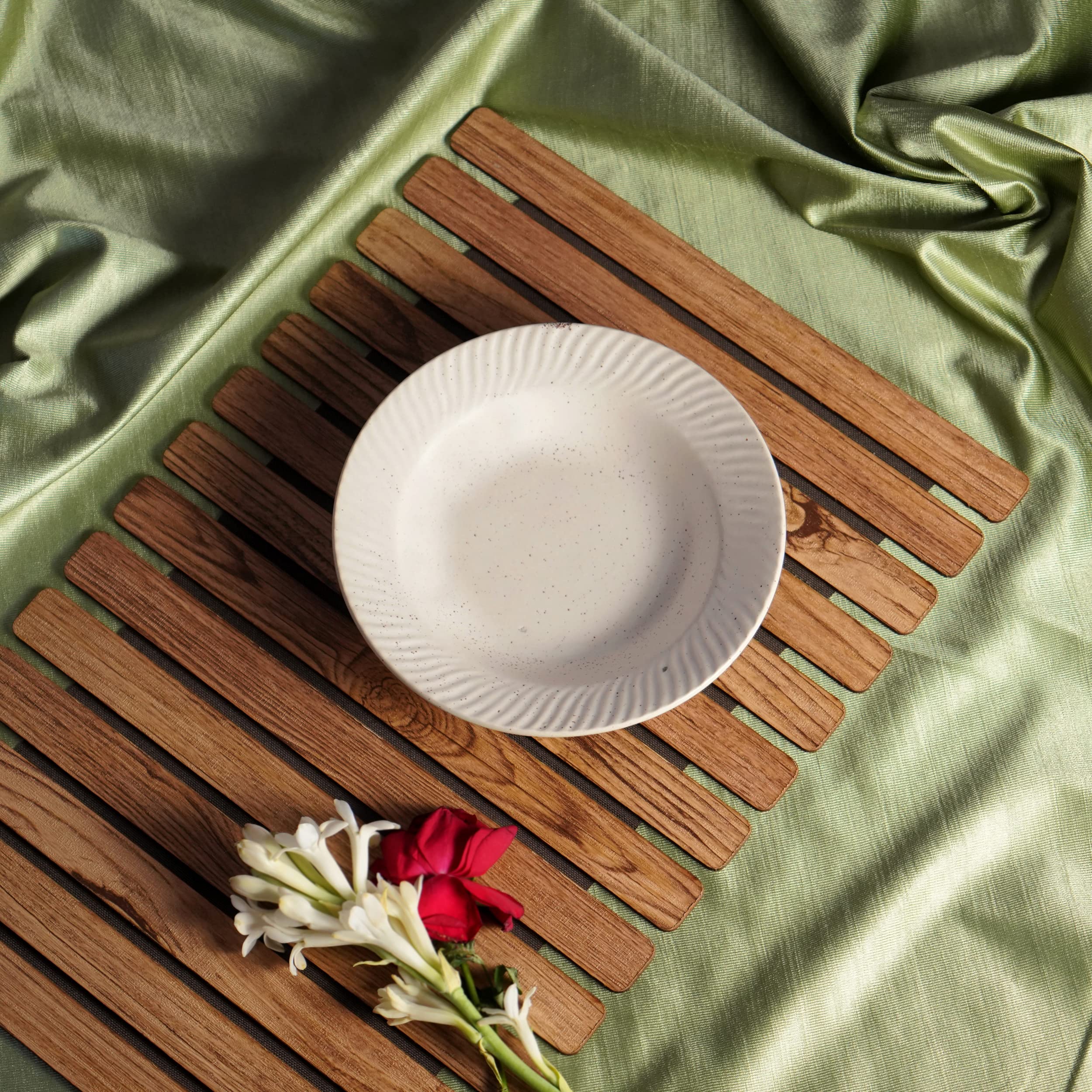 Lupaava Ceramic Pasta Plate | Soup Plate | Snack Plate | Size 7 Inch | Microwave Safe, Oven Safe (1, White Matte)