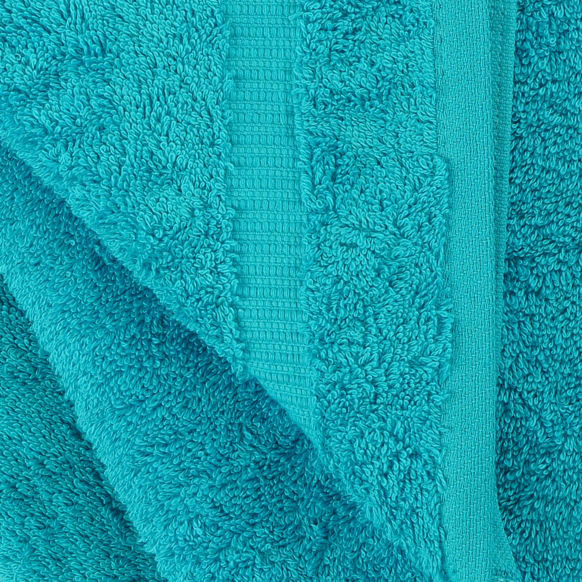 Towel Bazaar Premium Turkish Cotton Super Soft And Absorbent Towels (8-Piece Towel Set, Aqua Blue)