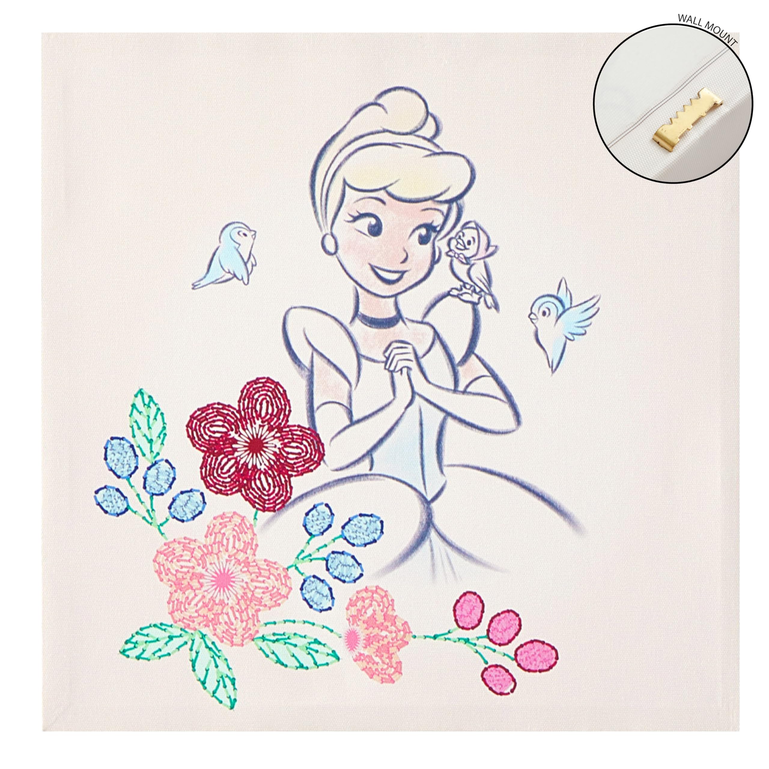 Idea Nuova Disney Princess 4 Pack Square Canvas Wall Art Set, 11''X11'' Each