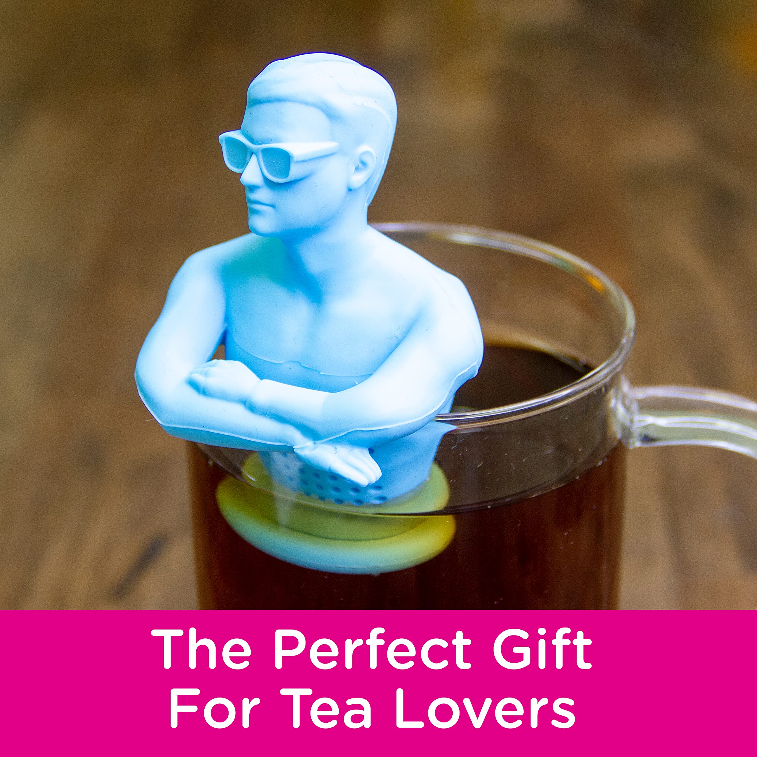 Gamago Tea Man Tea Infuser - 100% Silicone Non-Toxic Reusable Loose Tea Steeper - Cute And Funny Gift Tea Leaf Strainer - Tea Di