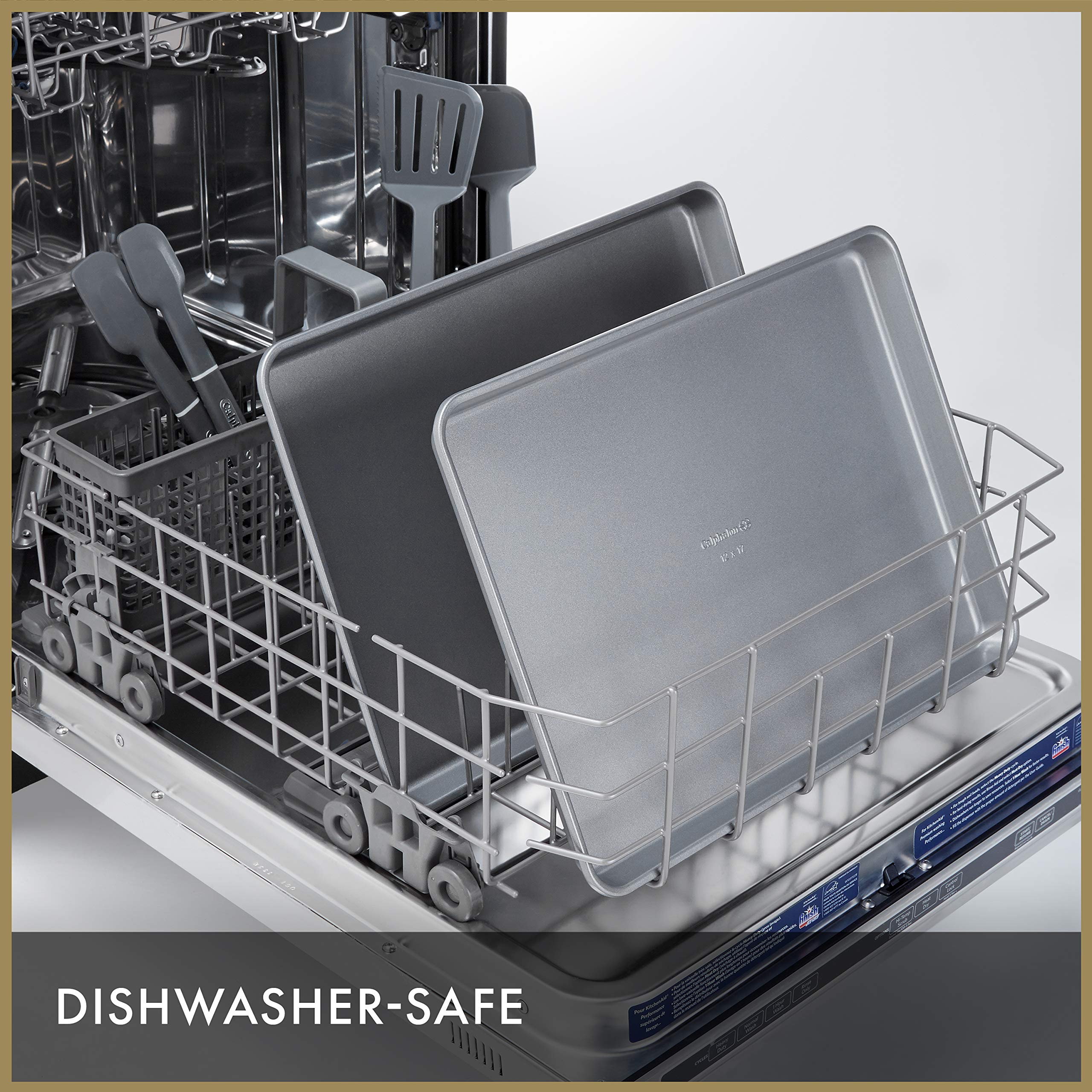 Calphalon Premium Nonstick Baking Pans Set Of 2, 12 X 17 Inch, Silverware, Heavy Gauge Steel Core