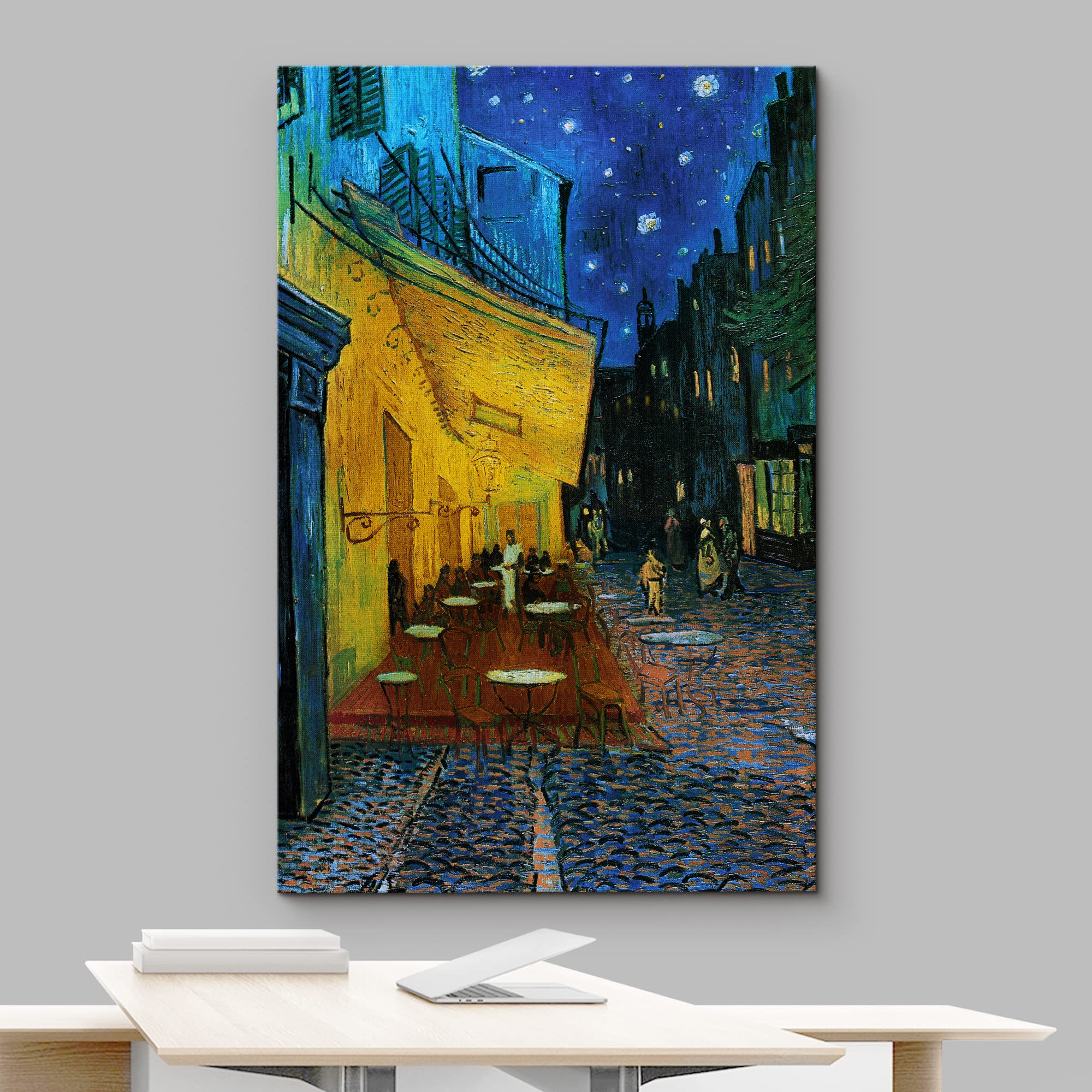 Wall26 Canvas Print Wall Art Cafe Terrace At Night By Master Artist Vincent Van Gogh Nature Wilderness Illustrations Fine Art Re