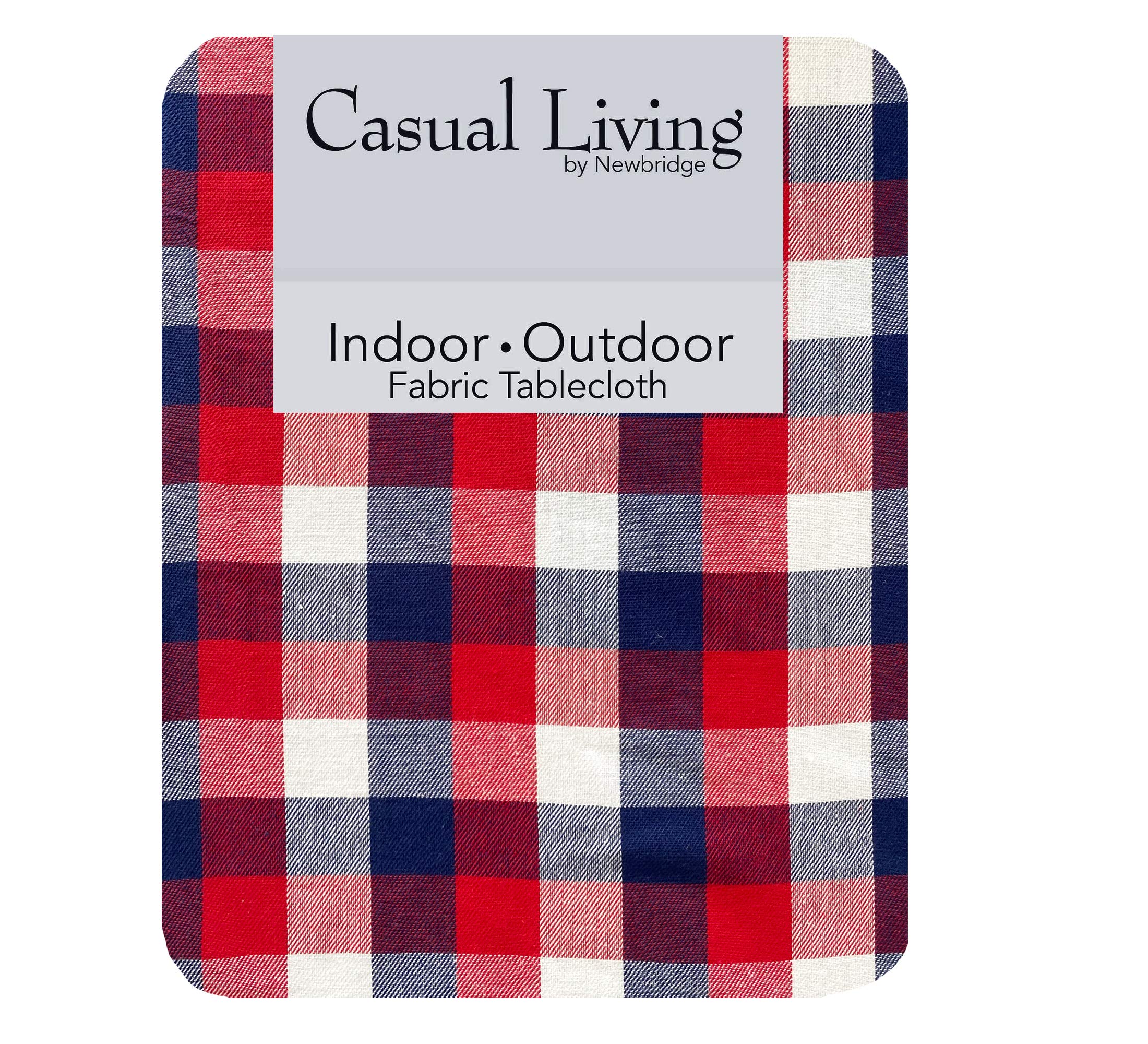 Newbridge American Rustic Red, White And Blue Plaid Cotton Weave Fabric Napkin Set, Indoor Outdoor Country Rustic Patriotic Wove