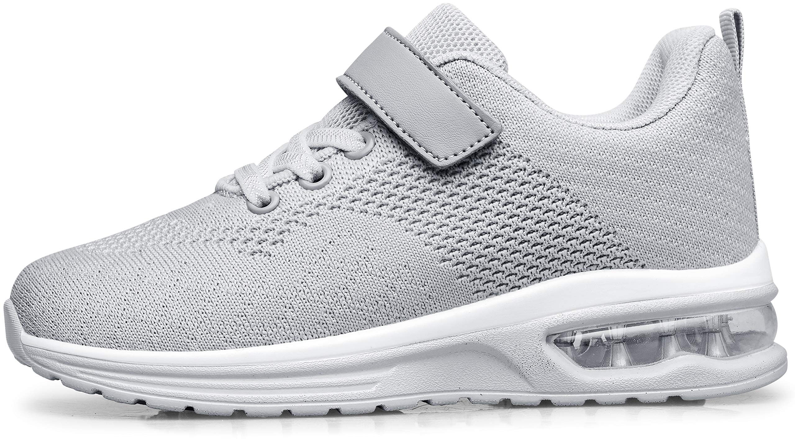 Anlarach Kids Toddler Shoes Boys Girls Athletic Running Shoes Air Cushion Sneakers For Little Kid 1 Light Grey