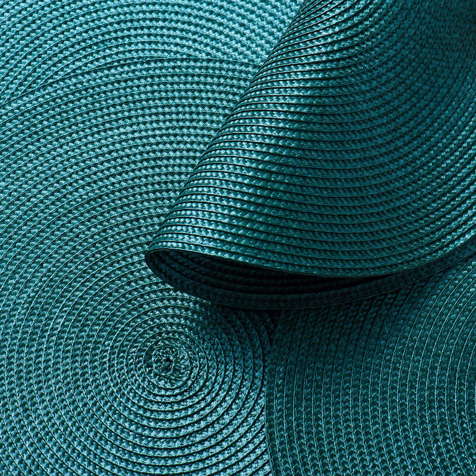 Ahhfsmei Round Braided Placemats 15 Inch Round Table Mats For Dining Tables Natural Woven Heat Resistant Place Mats Set Of 6 (Te