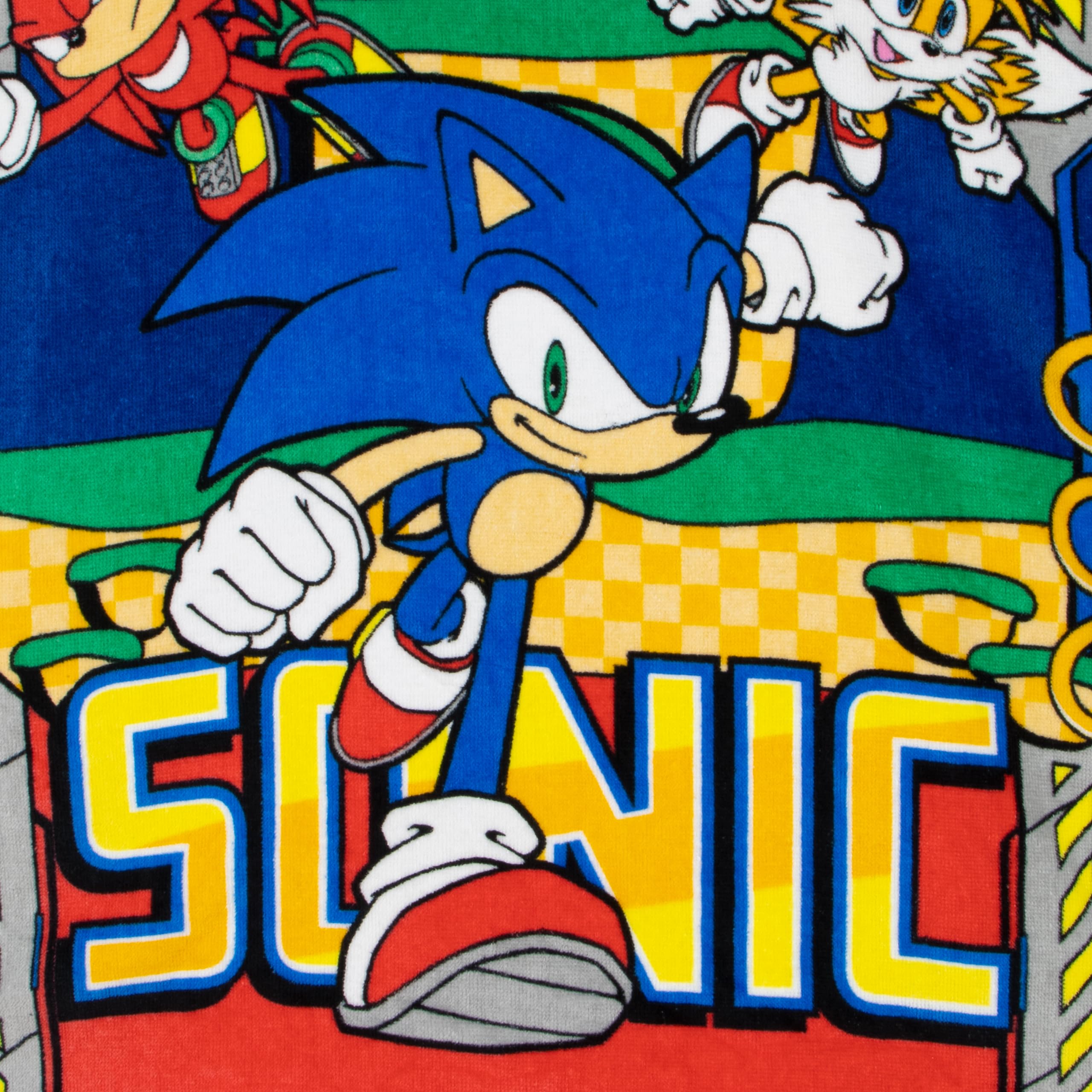 Sonic The Hedgehog Towel Poncho | Boys Beach Towel | Gaming Hooded Towel For Boys | Cotton Bath Towel | One Size Blue, Sopo3107