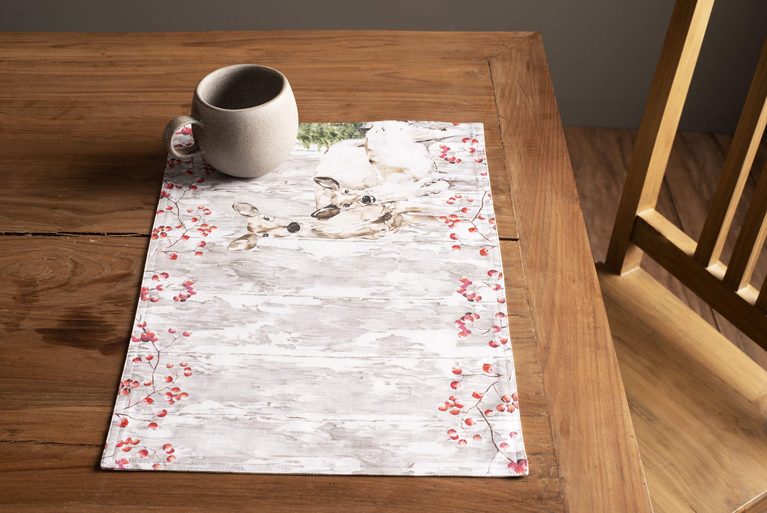 Maison D' Hermine Placemats Set Of 4, 100% Cotton Decorative Washable Table Cloth Place Mat, Kitchen, Party, Wedding, Restaurant