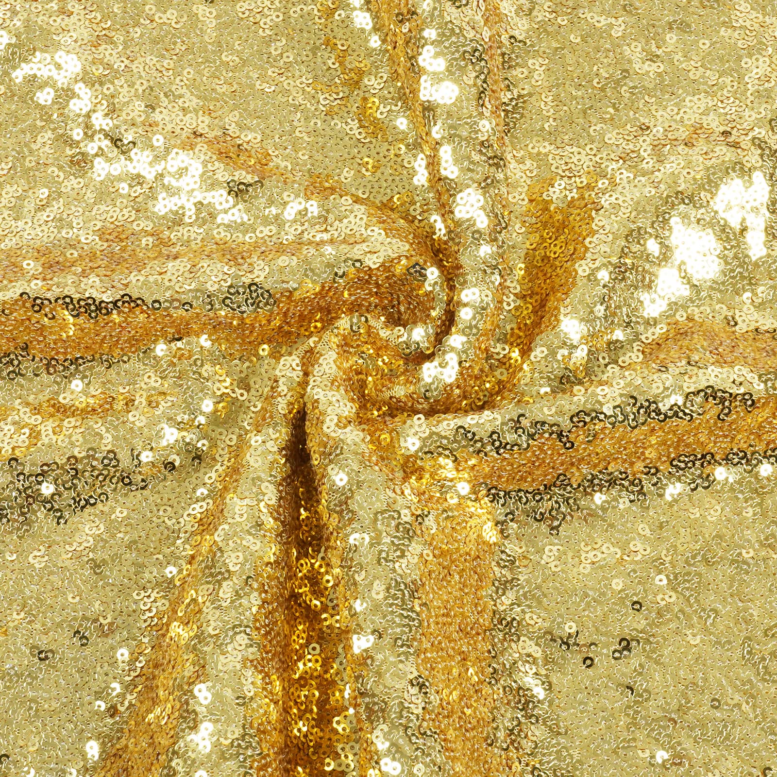 Poise3Ehome Gold Sequin Tablecloth 90  132 Inch Rectangle Sparkly Fabric Table Cloth For Birthday Wedding Party Holiday Baby Sho