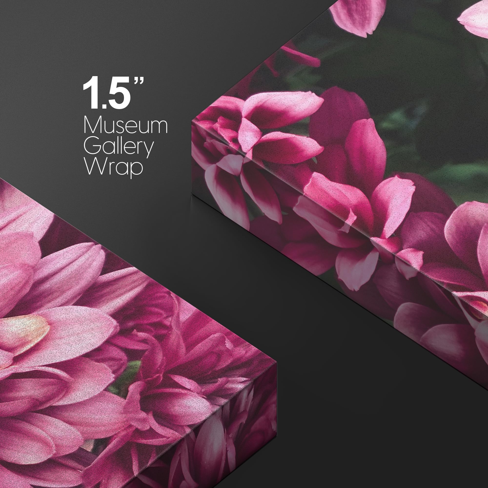 Wall26 Canvas Print Wall Art Close Up Neon Hot Pink Gerbera Flower Nature Floral Photography Realism Botanical Wilderness Zen Ru