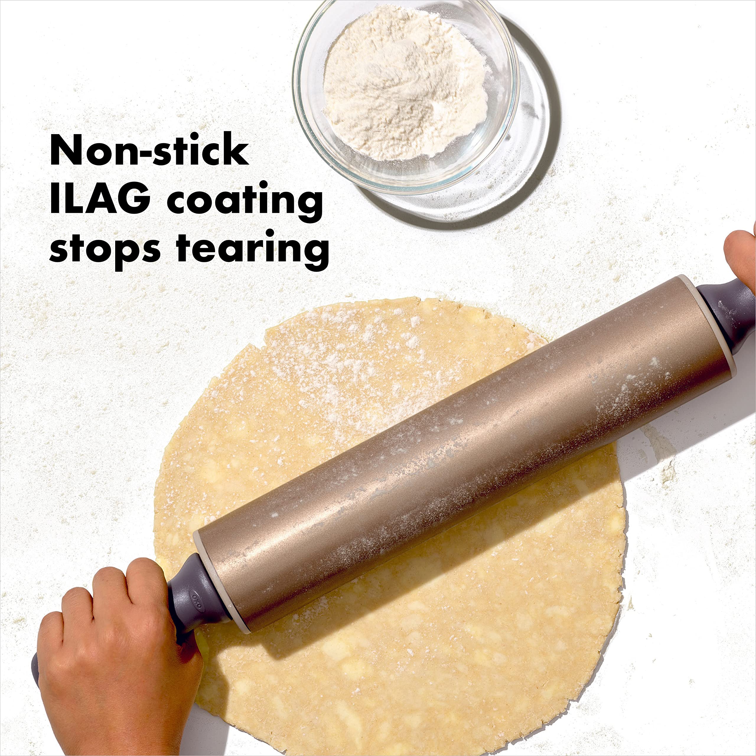 OXO Good Grips Non-stick Rolling Pin, One Size, Silver, Model 11249400