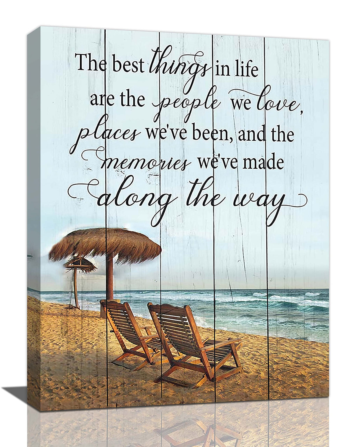 Beach Coastal Bathroom Wall Art Motivational Ocean Wall Decor Nautical Pictures Canvas Prints Painting Beach Decorations Framed