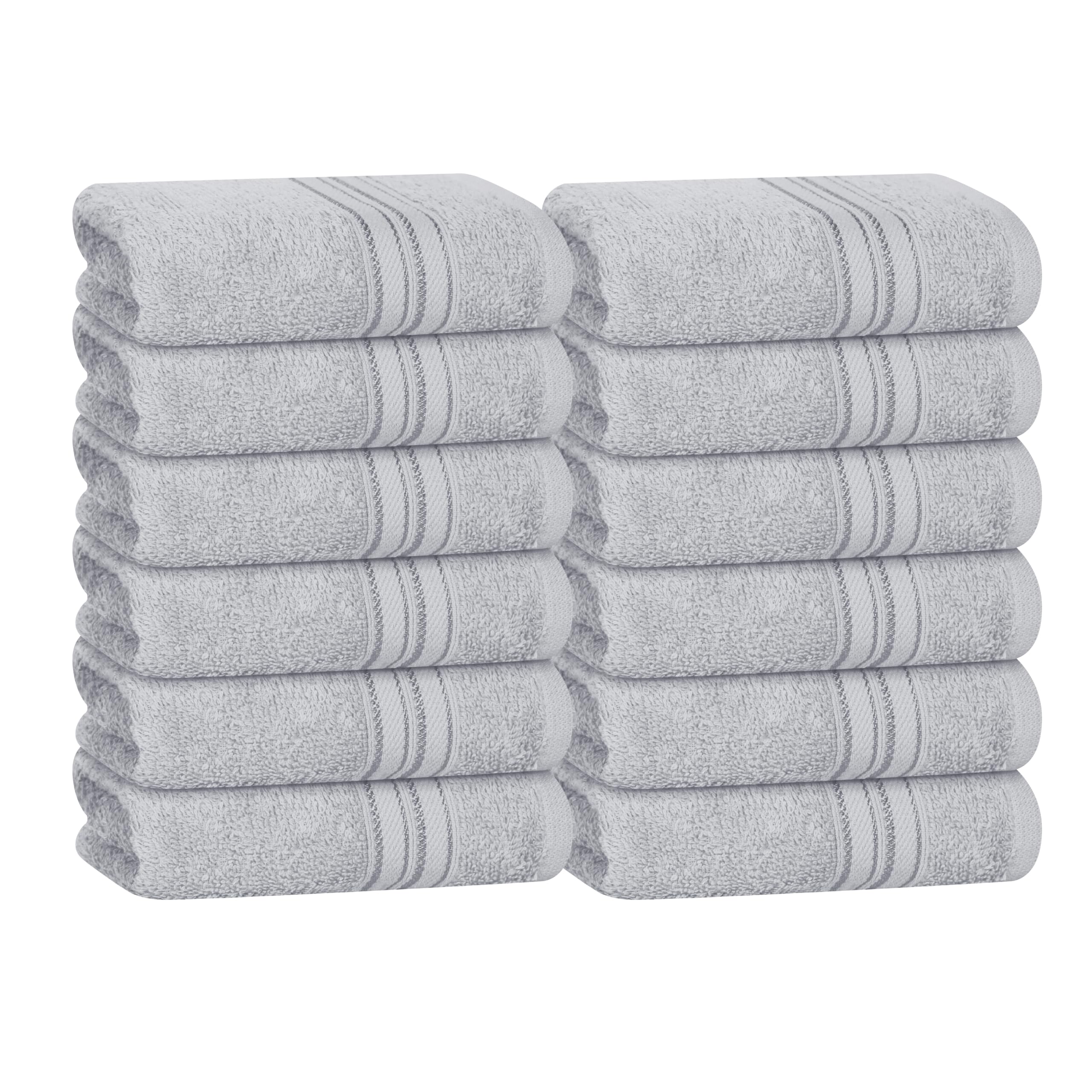 Boutiquo Ultra Soft Cotton Washcloths, Contains 12 Piece Face Cloths 12X12 Inch, Ideal For Everyday Use Face Towels, Compact & L