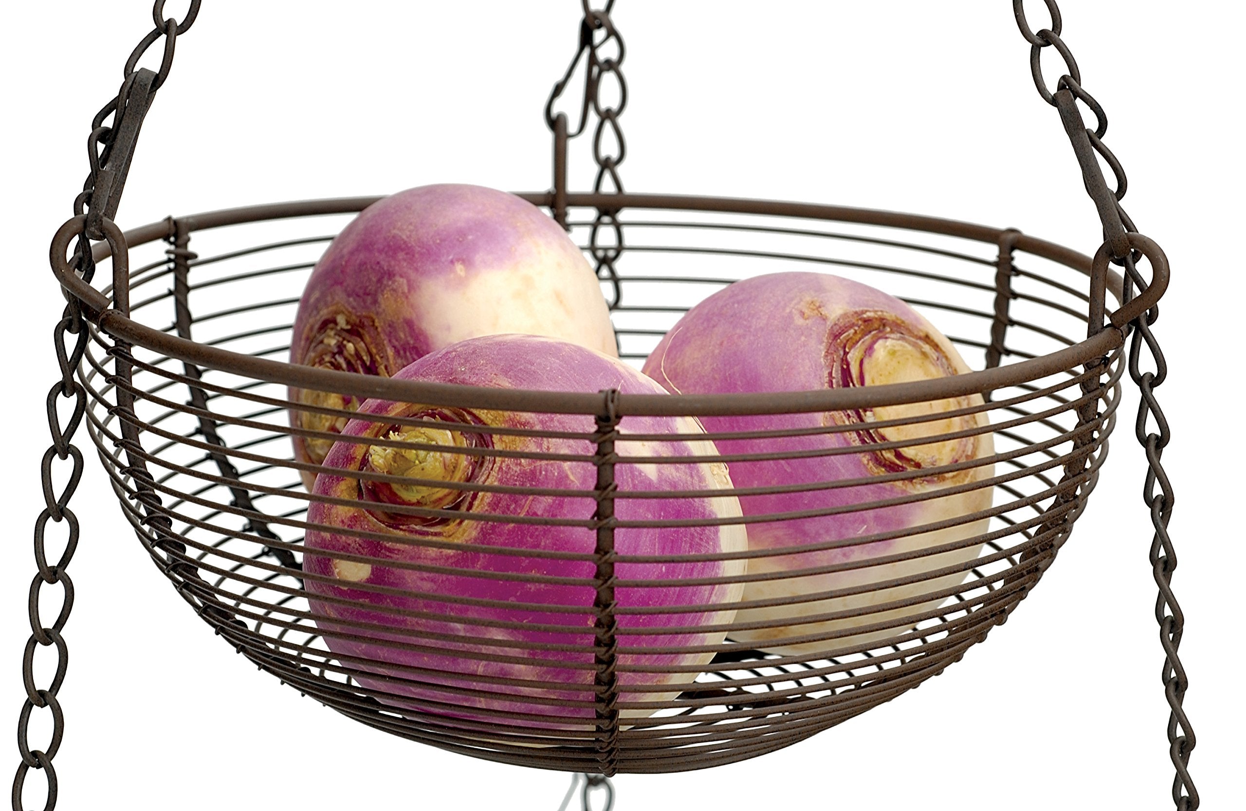 Rsvp International Hanging Storage Collection 3-Tier Baskets, Bronze Woven Wire