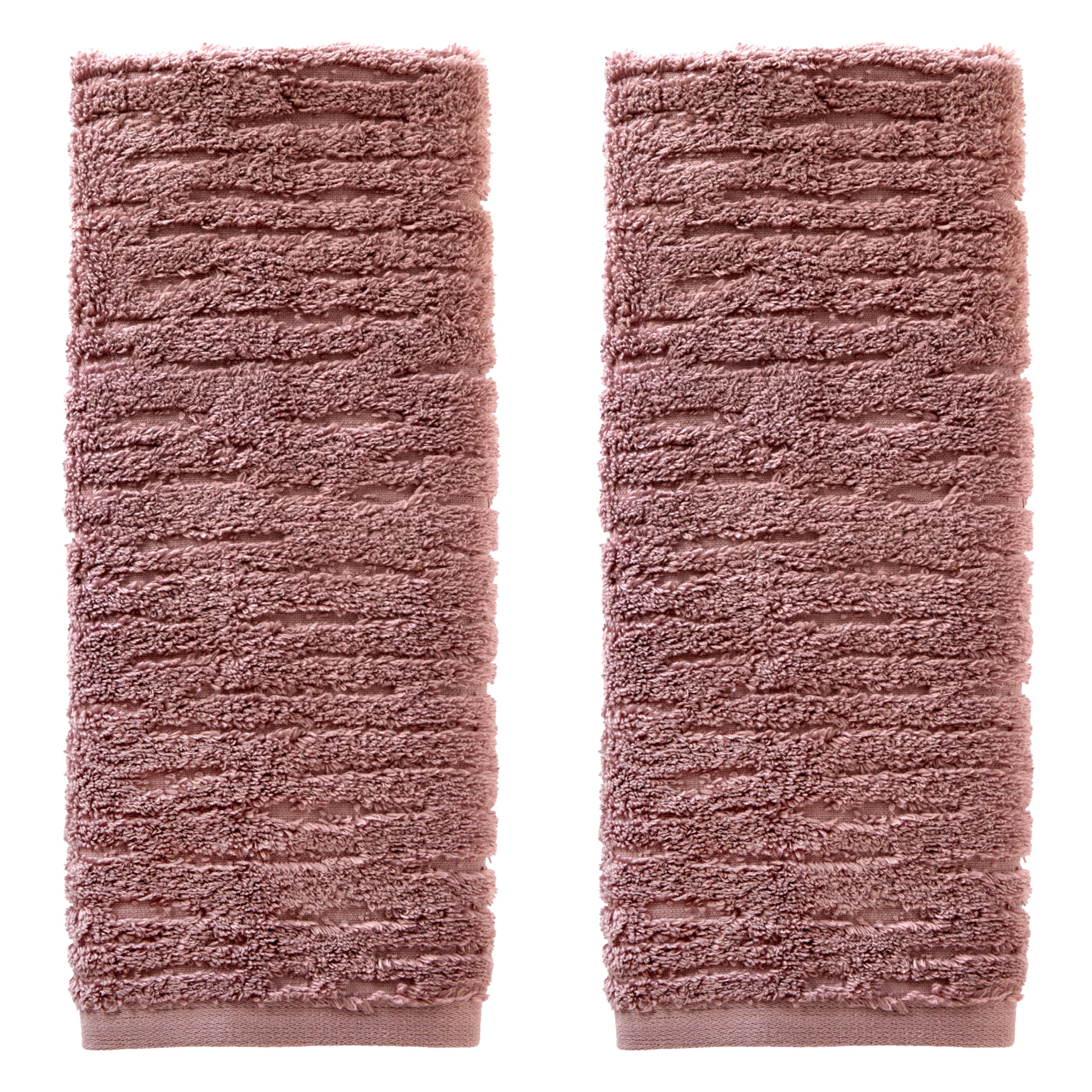 Skl Home Cloudsoft Cotton Luxury 2-Piece Hand Towel Set, Soft Plum