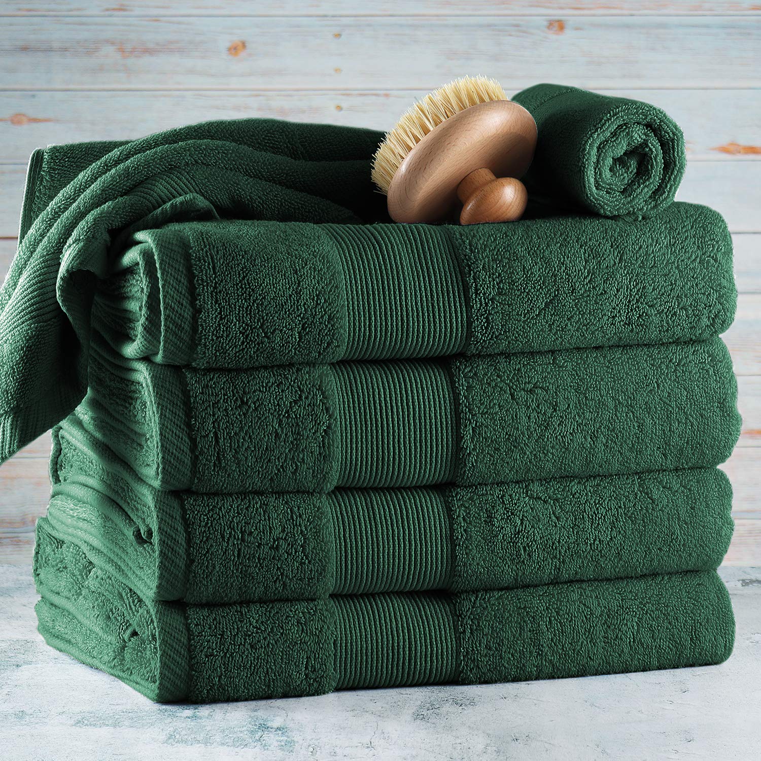 Hearth & Harbor Bath Towels For Bathroom - 100% Ring Spun Cotton Luxury Bathroom Towels - Ultra Soft & Highly Absorbent Bath Tow