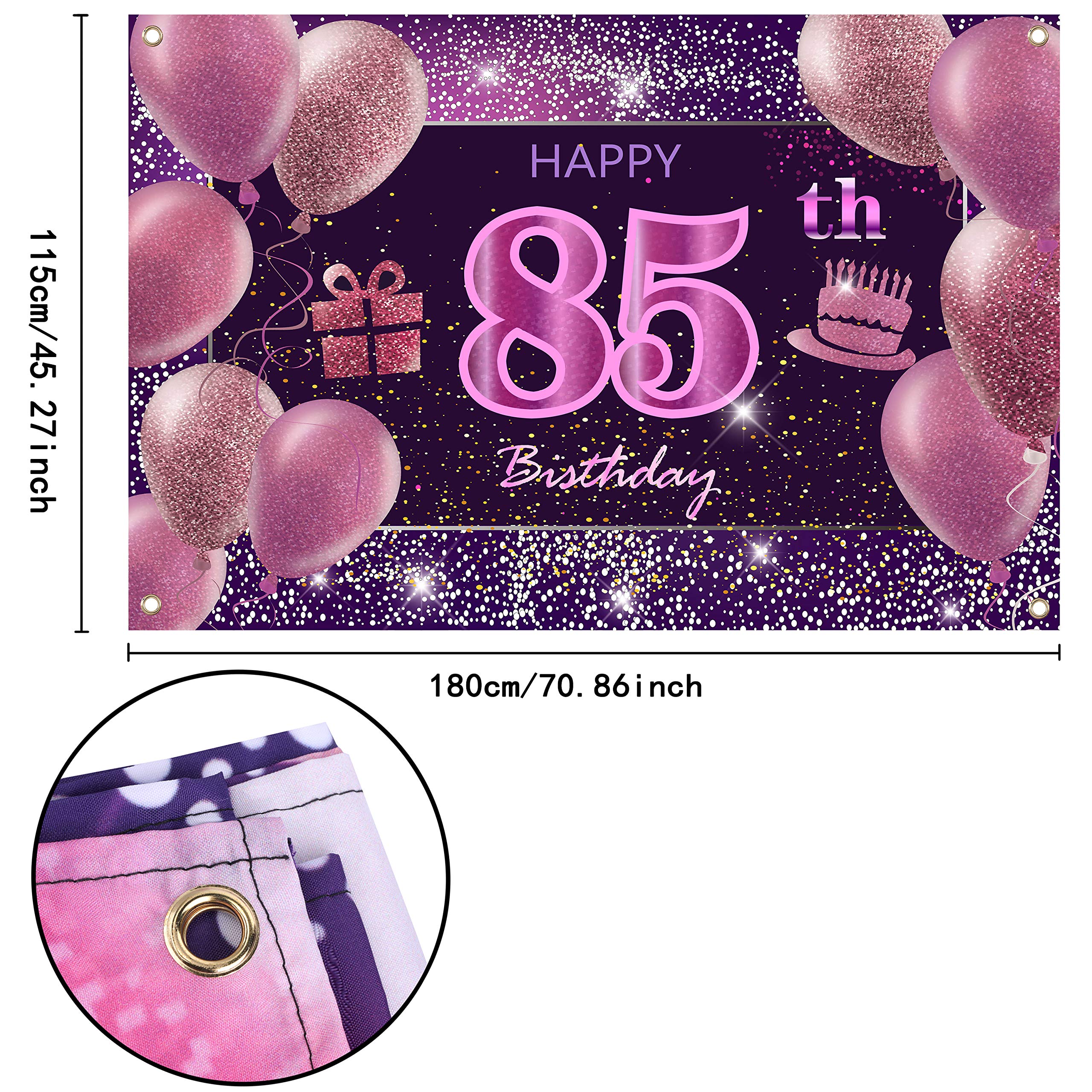 85Th Birthday Decorations For Girls Imisi Happy Birthday Banner Pink Decorations For A Party Birthday Backdrop For Women