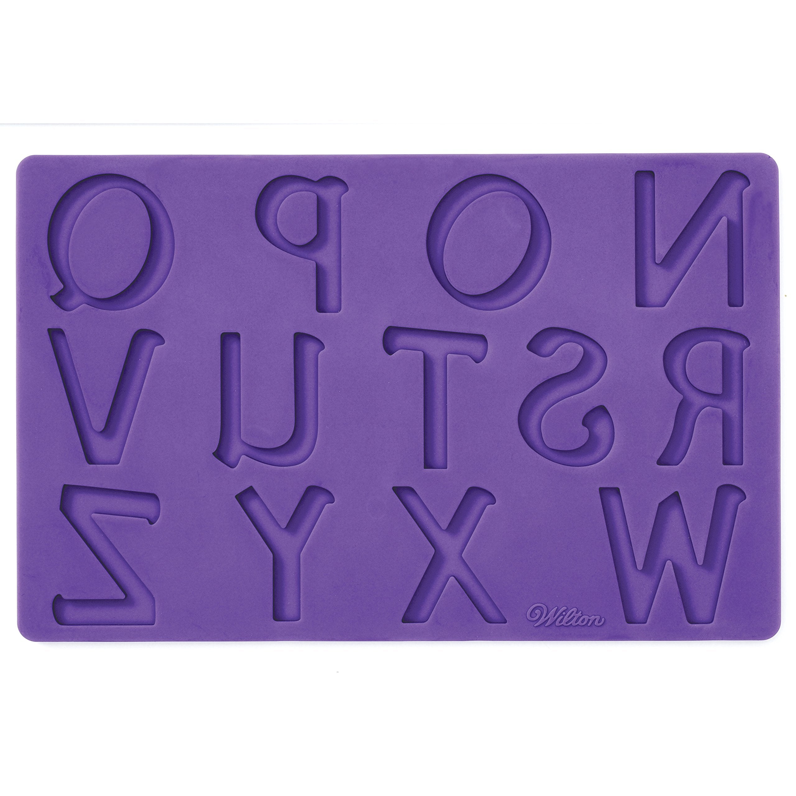 Wilton Silicone Letters And Numbers Fondant And Gum Paste Molds, 4-Piece - Cake Decorating Supplies