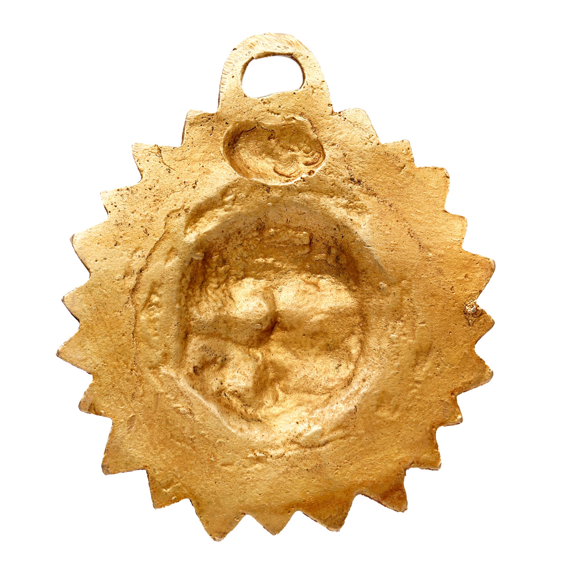 P.J.Handicrafts Brass Idol of Sun Face Wall Hanging for Positivity at Home & Office