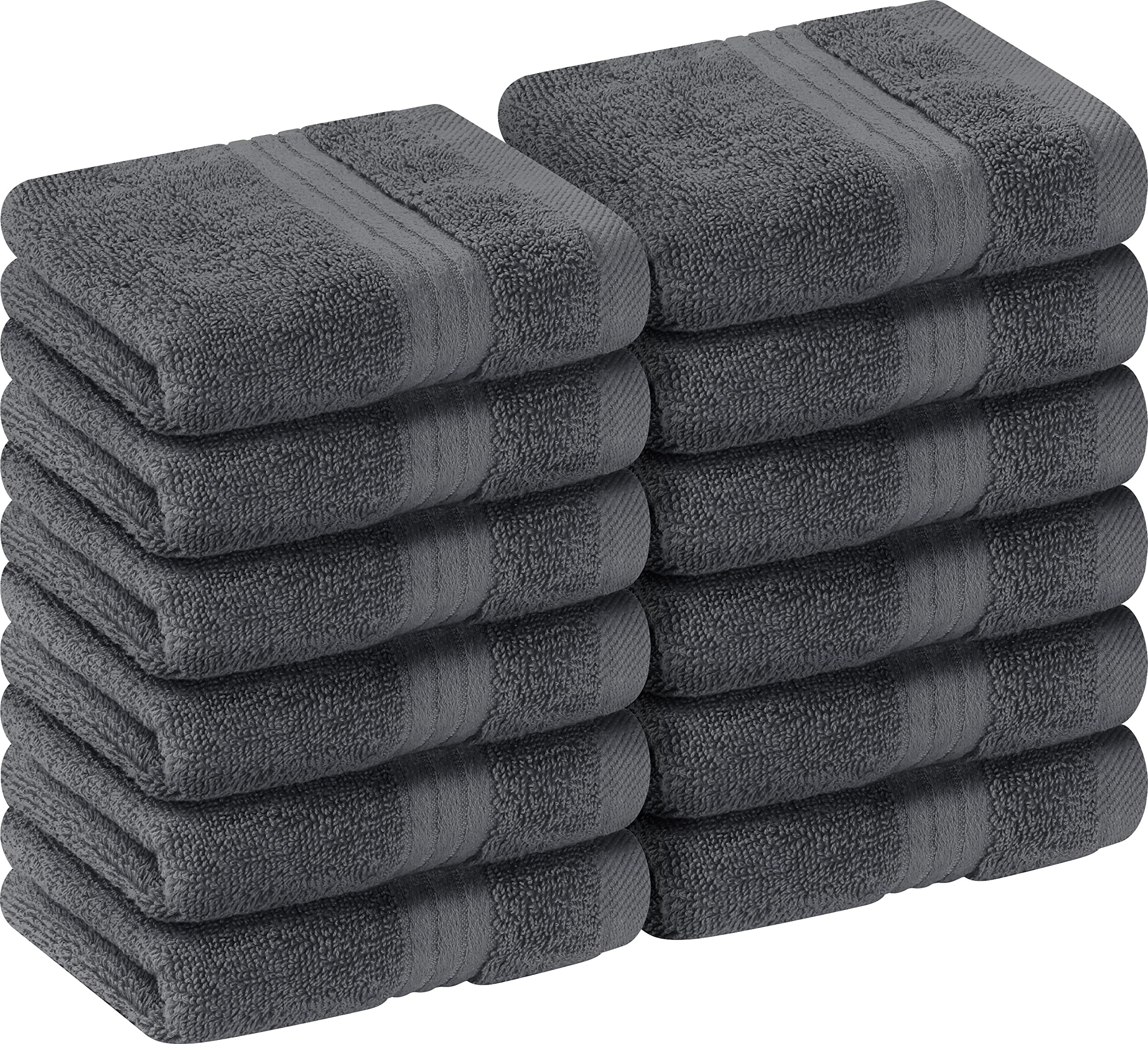 Utopia Towels (12 Pack) Luxury Wash Cloths Set (12 X 12 Inches) 600 Gsm 100% Cotton Ring Spun, Highly Absorbent And Soft Feel Wa