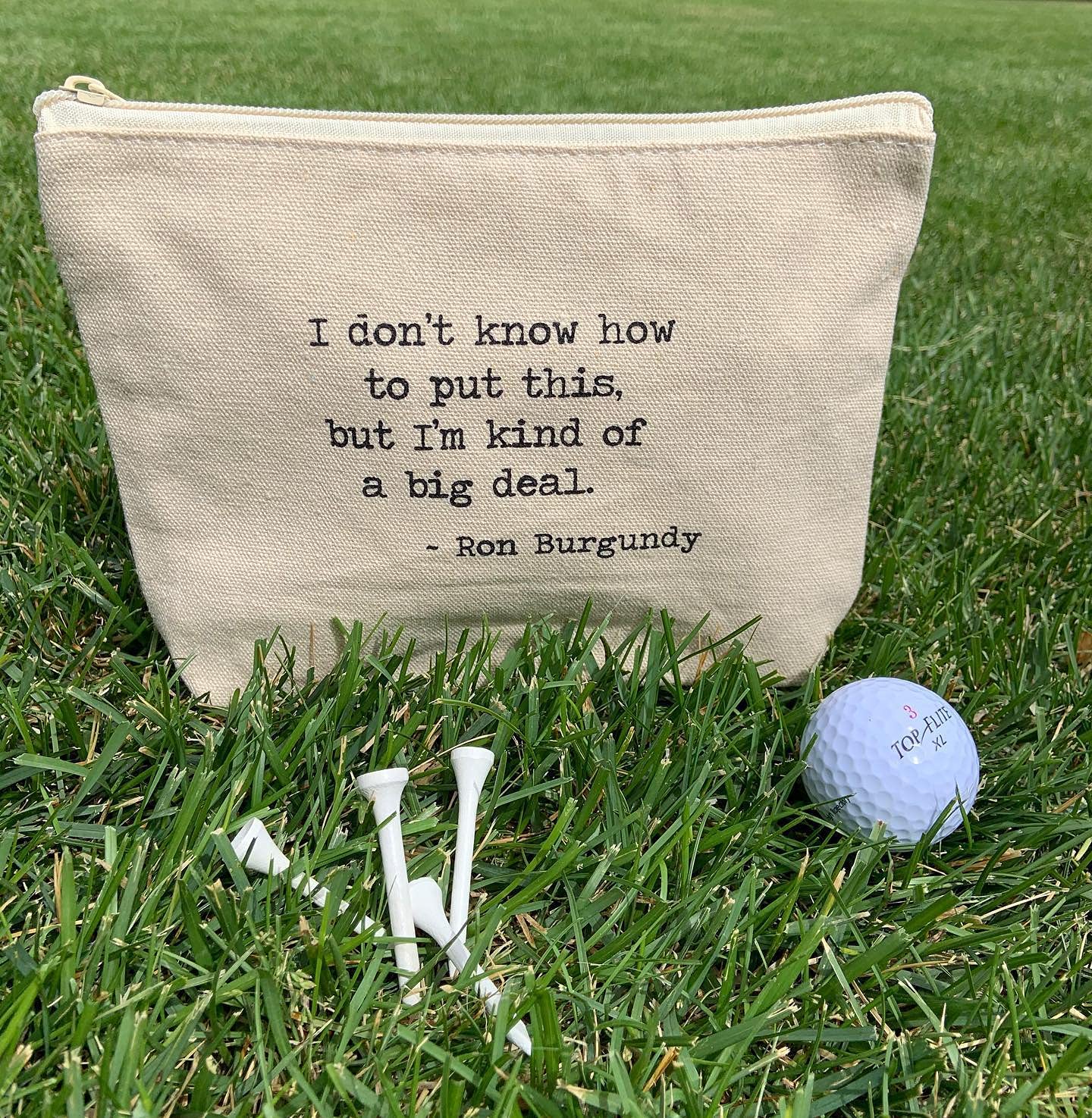 Jules Canvas Makeup Bag With Zipper & Quote I'M Kind Of A Big Deal Uplifting Encouragement Gifts For Women, Sister, Daughter, Bf
