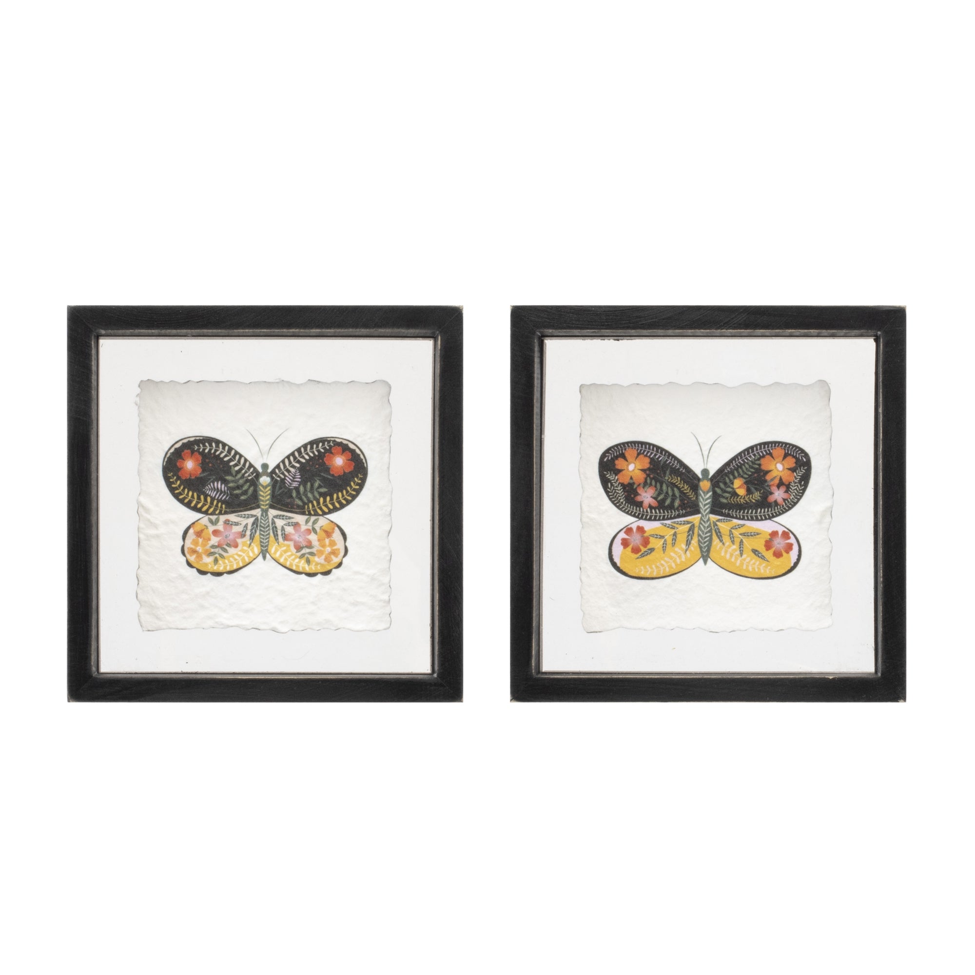 Butterfly Block (Set of 2) 6SQ Wood/Acrylic