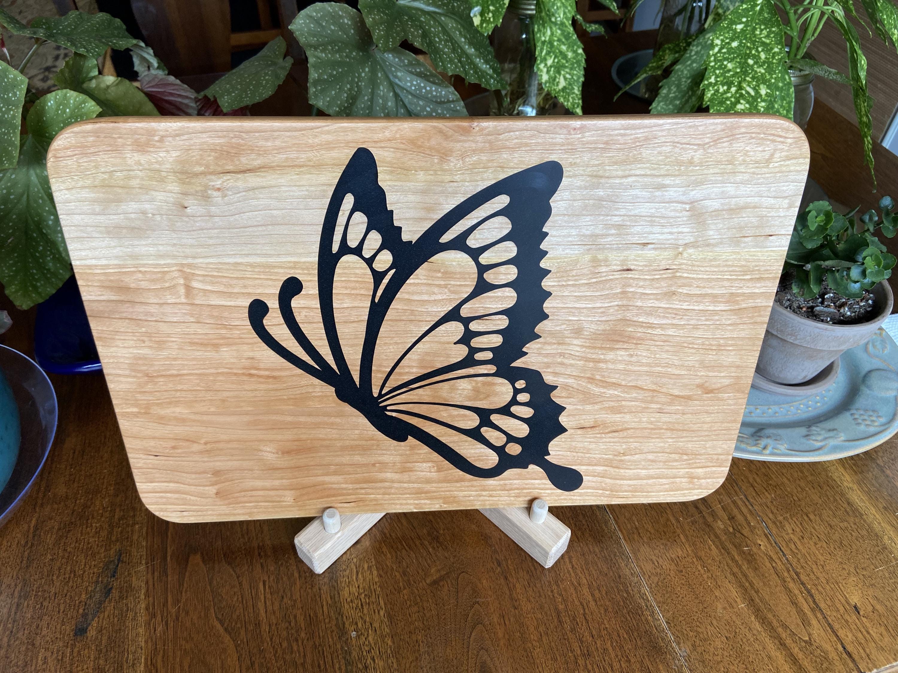 Cherry Charcuterie Board - Butterfly Resin Inlay Design – Homenkitchenshop