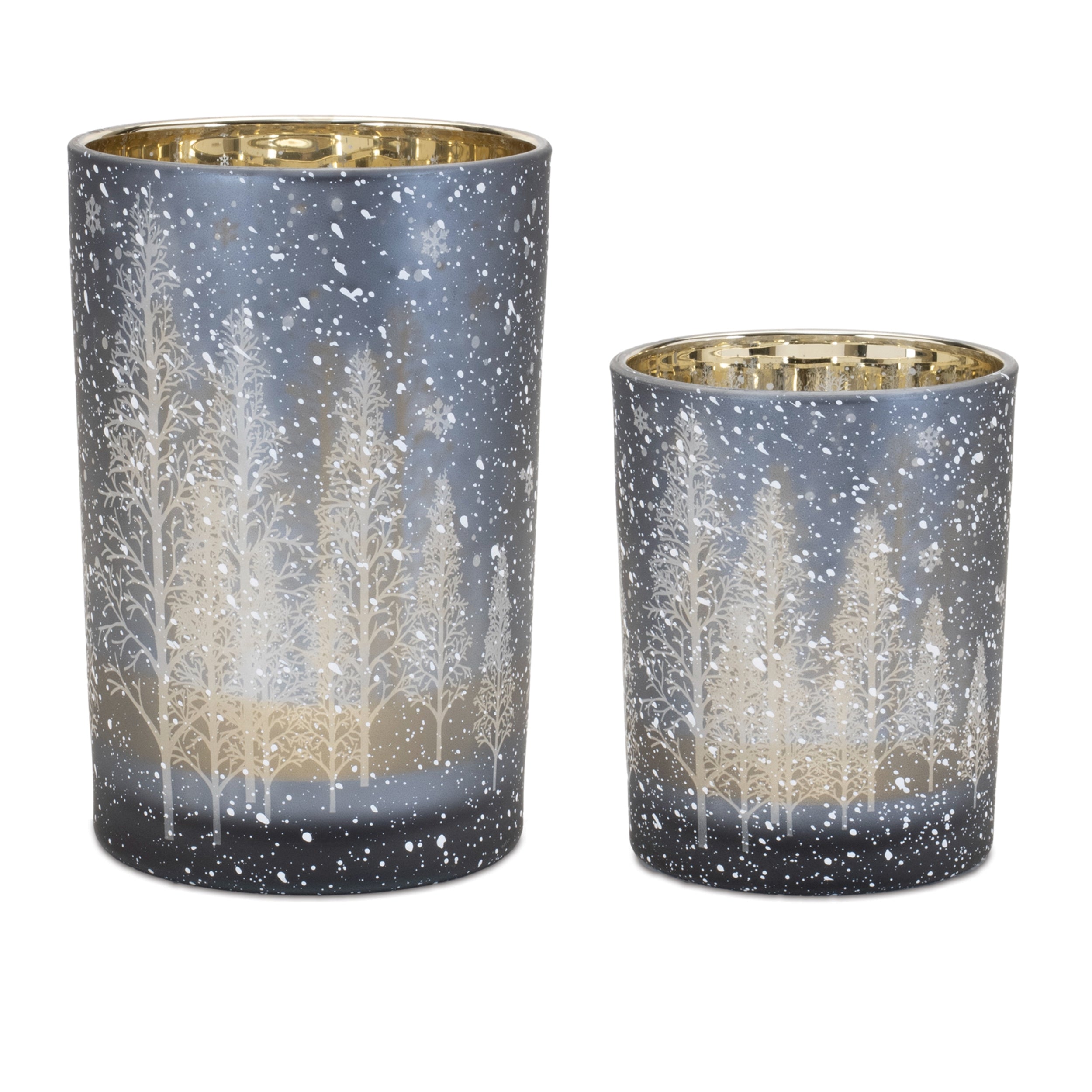Candle Holder (Set of 2) 4.5H, 6.5H Glass