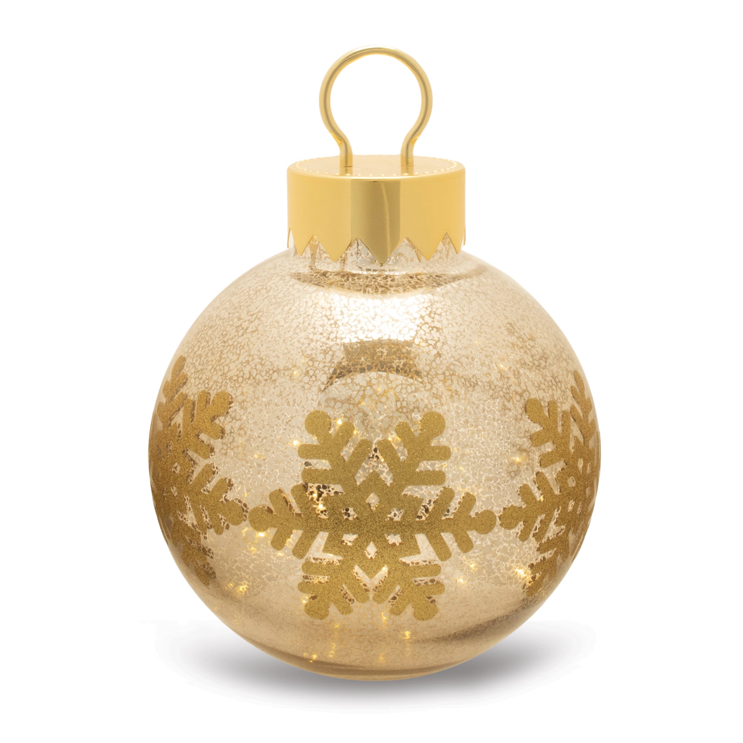 LED Ornament 9.5D x 13H Glass 3 AA Batteries Not Included