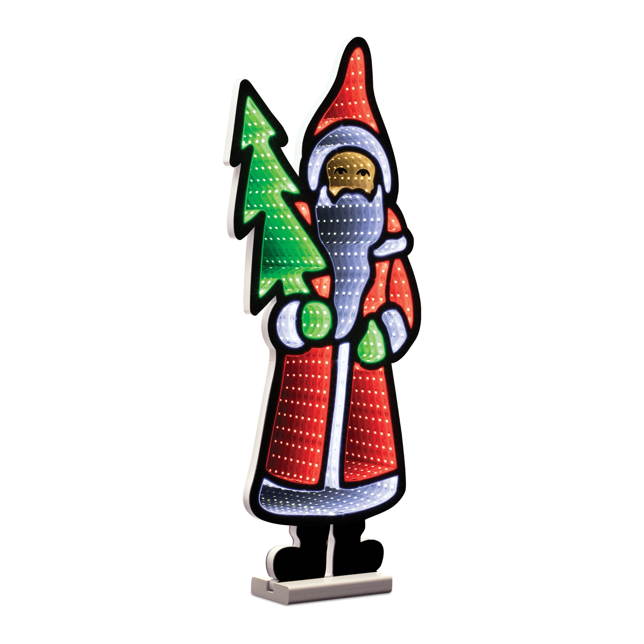 Santa w/Tree Ekkolight 23.5H Acrylic UL Plug