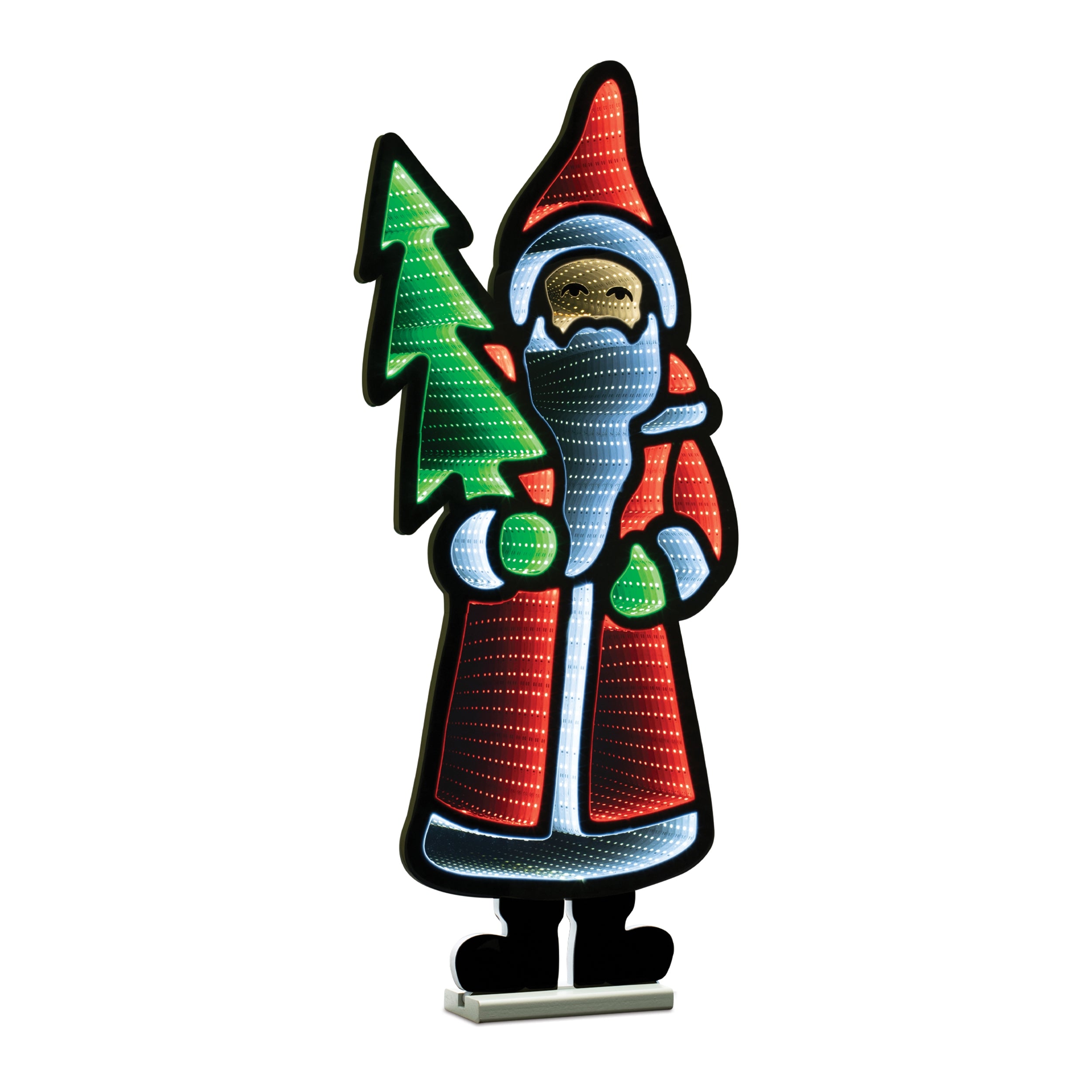 Santa w/Tree Ekkolight 33H Acrylic UL Plug