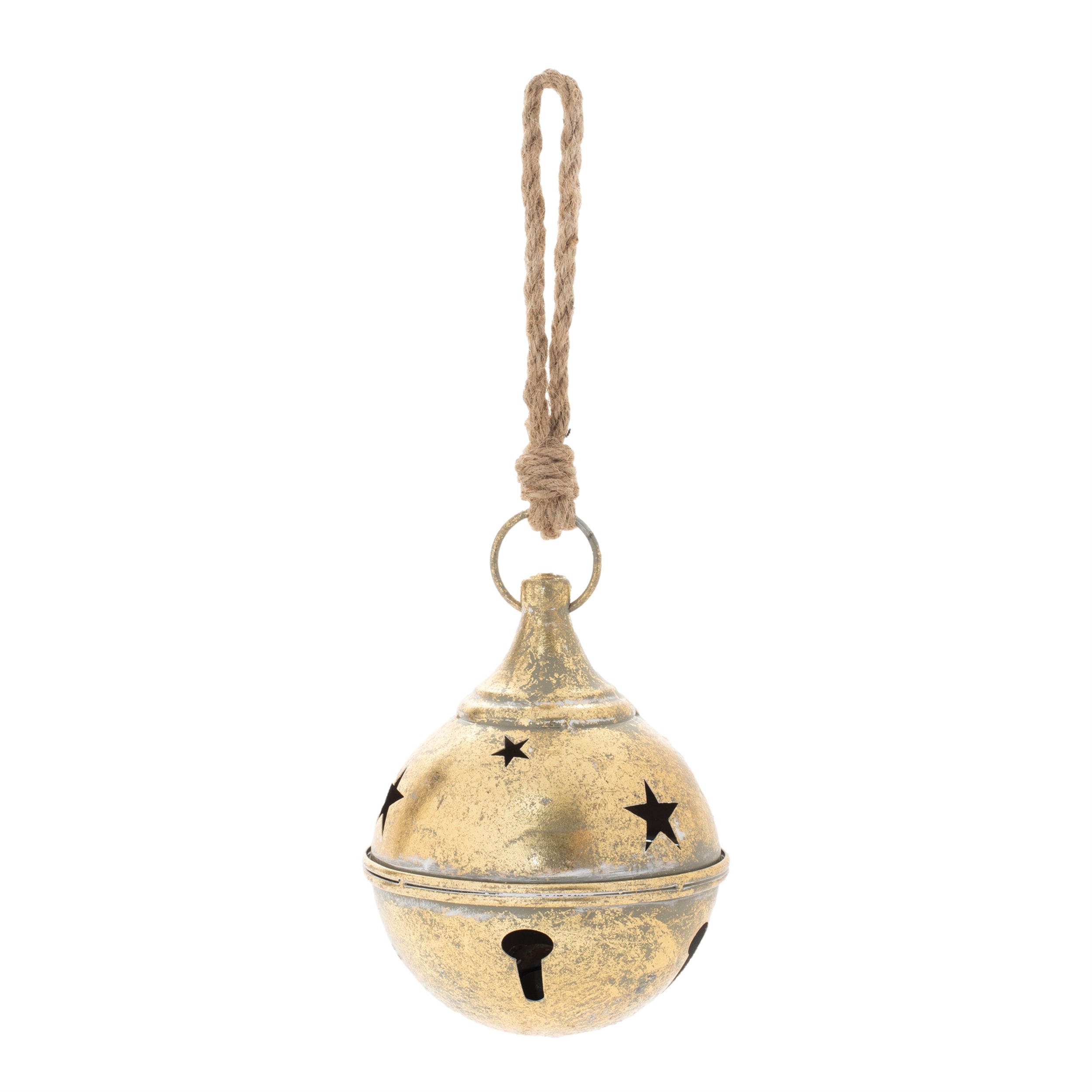 Bell (Set of 4) 7.75H Metal/Rope