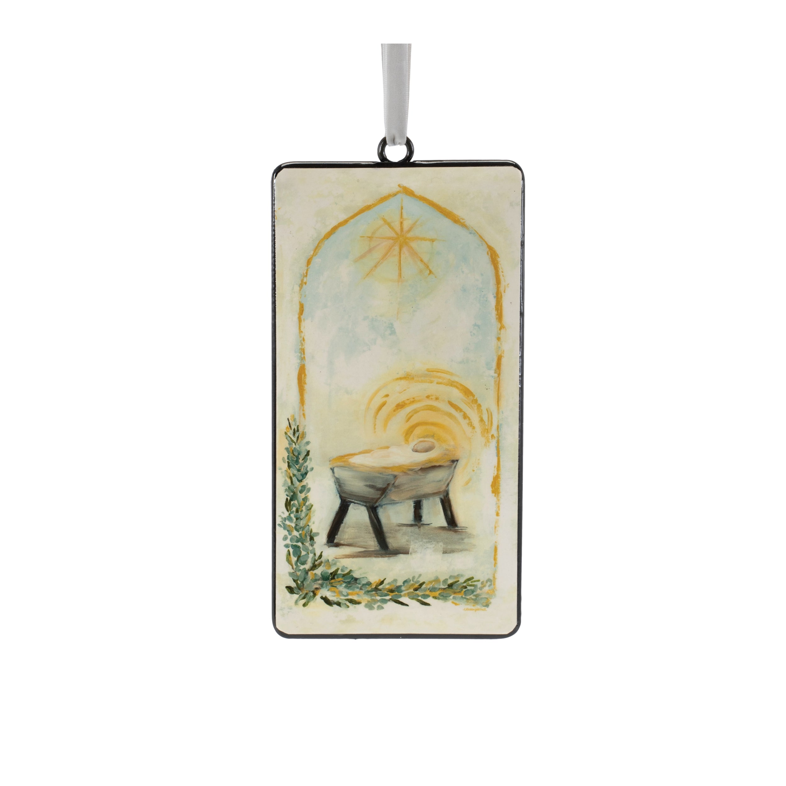 Manger Ornament (Set of 12) 8.5H Iron