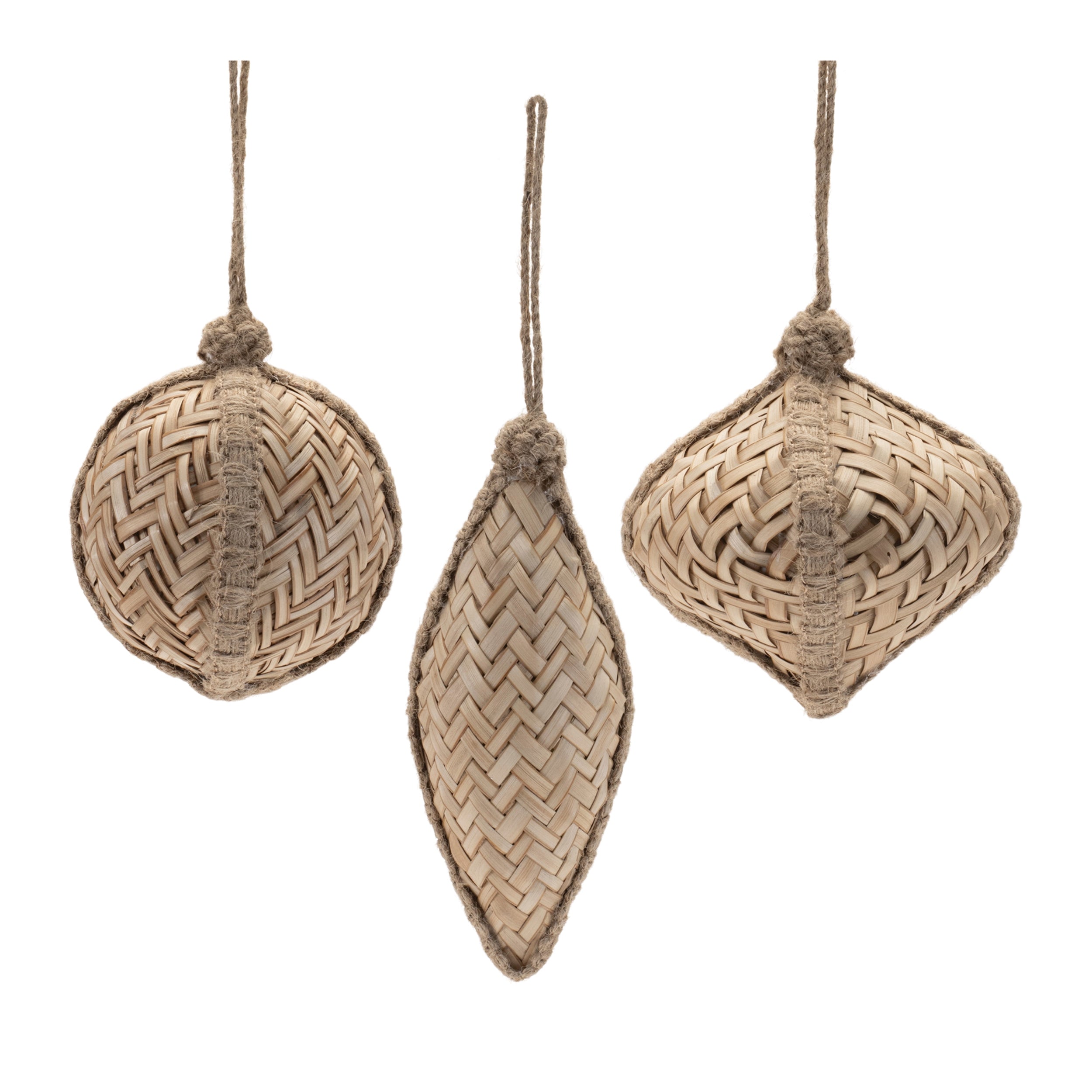 Ornament (Set of 6) 4.25H, 4.5H, 7H Plastic/Bamboo