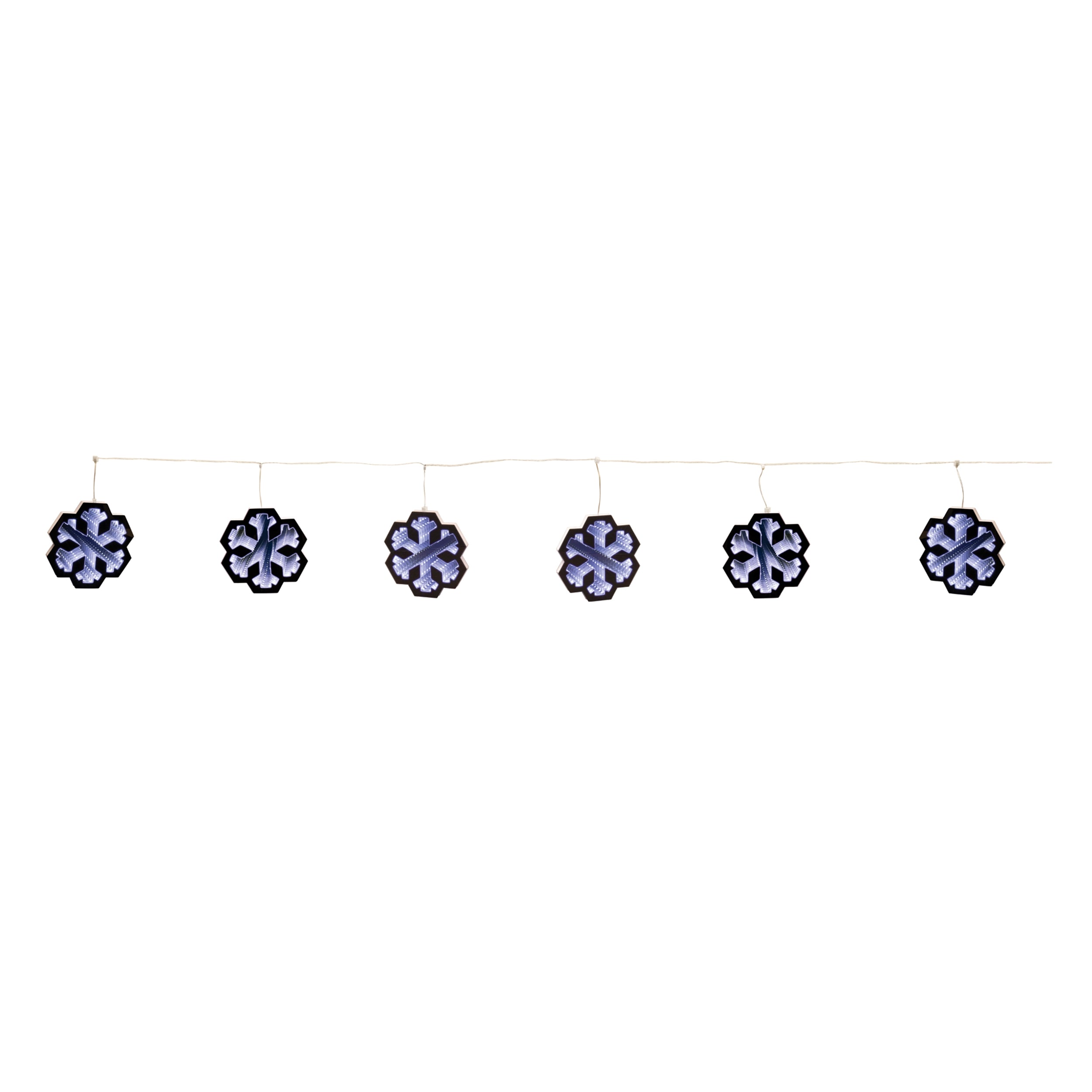 Ekkolight Snowflake Garland 68L Acrylic UL Plug