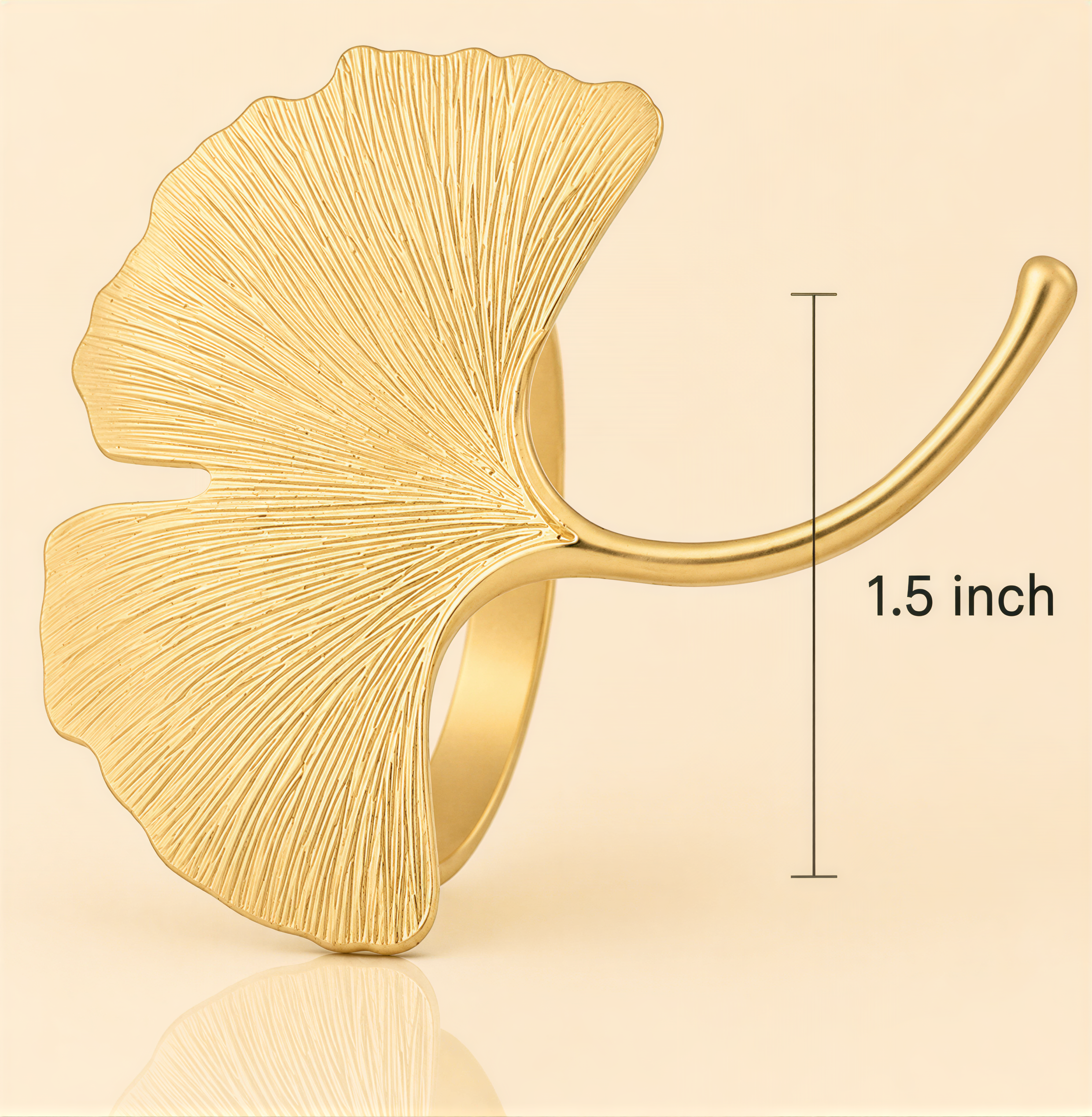 Gold Leaf Napkin Rings – Elegant Leaf Design Rings | Rust Resistant Table Decor Accessories