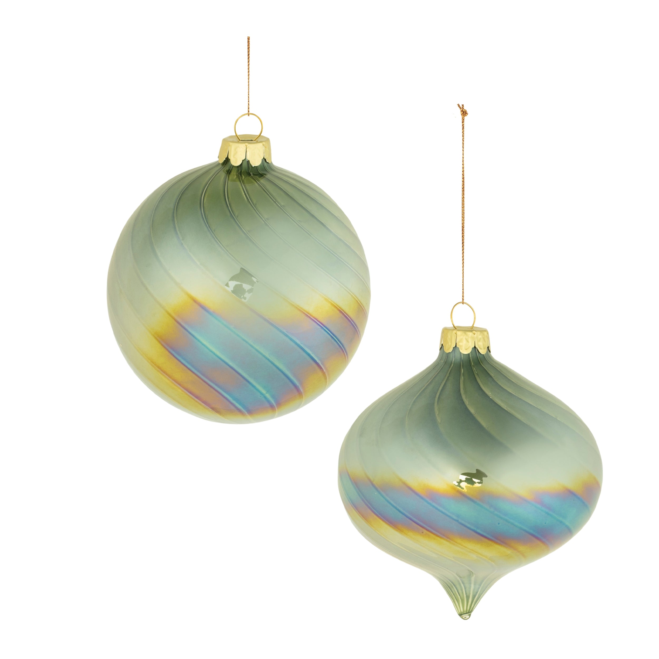 Ornament (Set of 6) 4D, 4.5H Glass