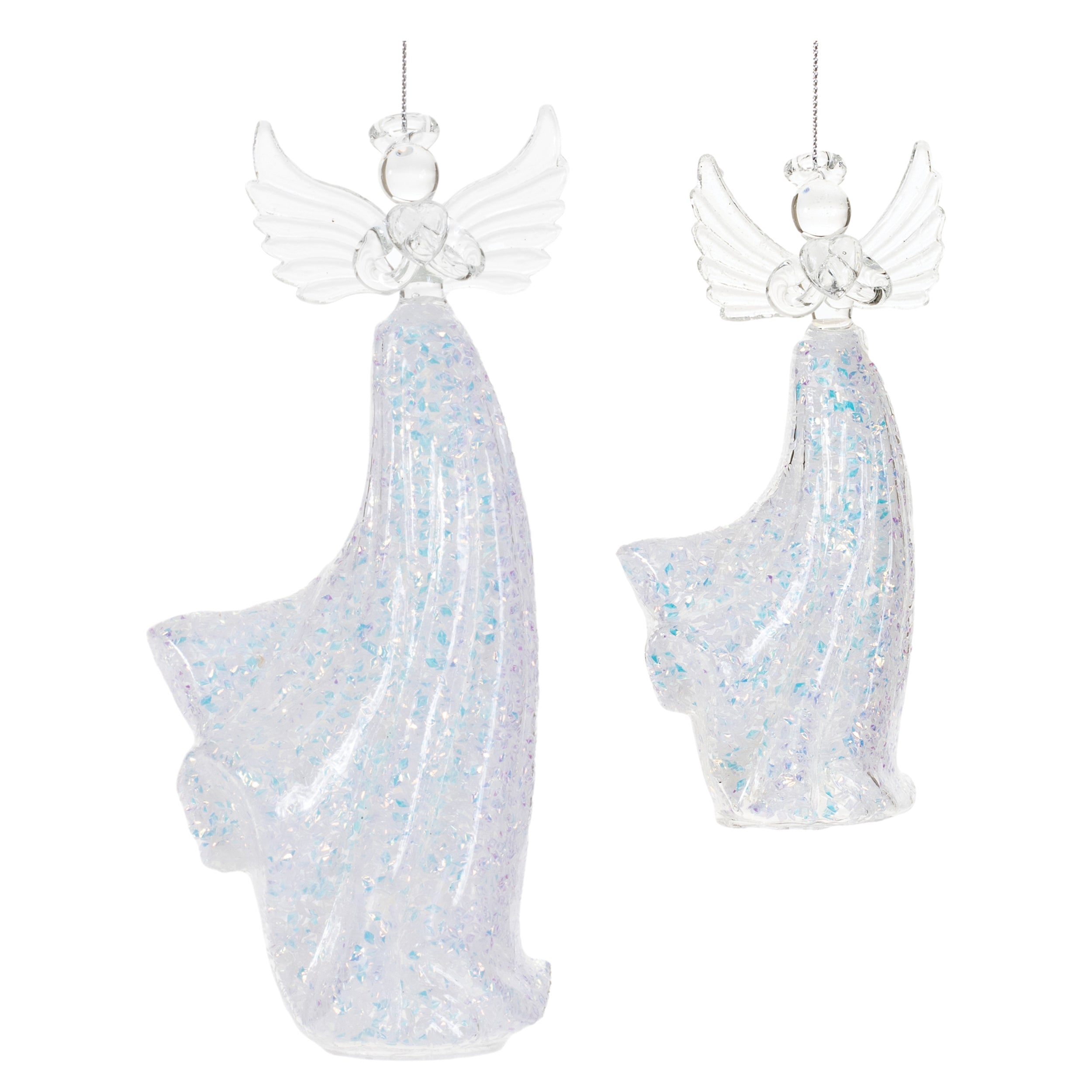 Angel Ornament (Set of 6) 5H, 7.5H Glass