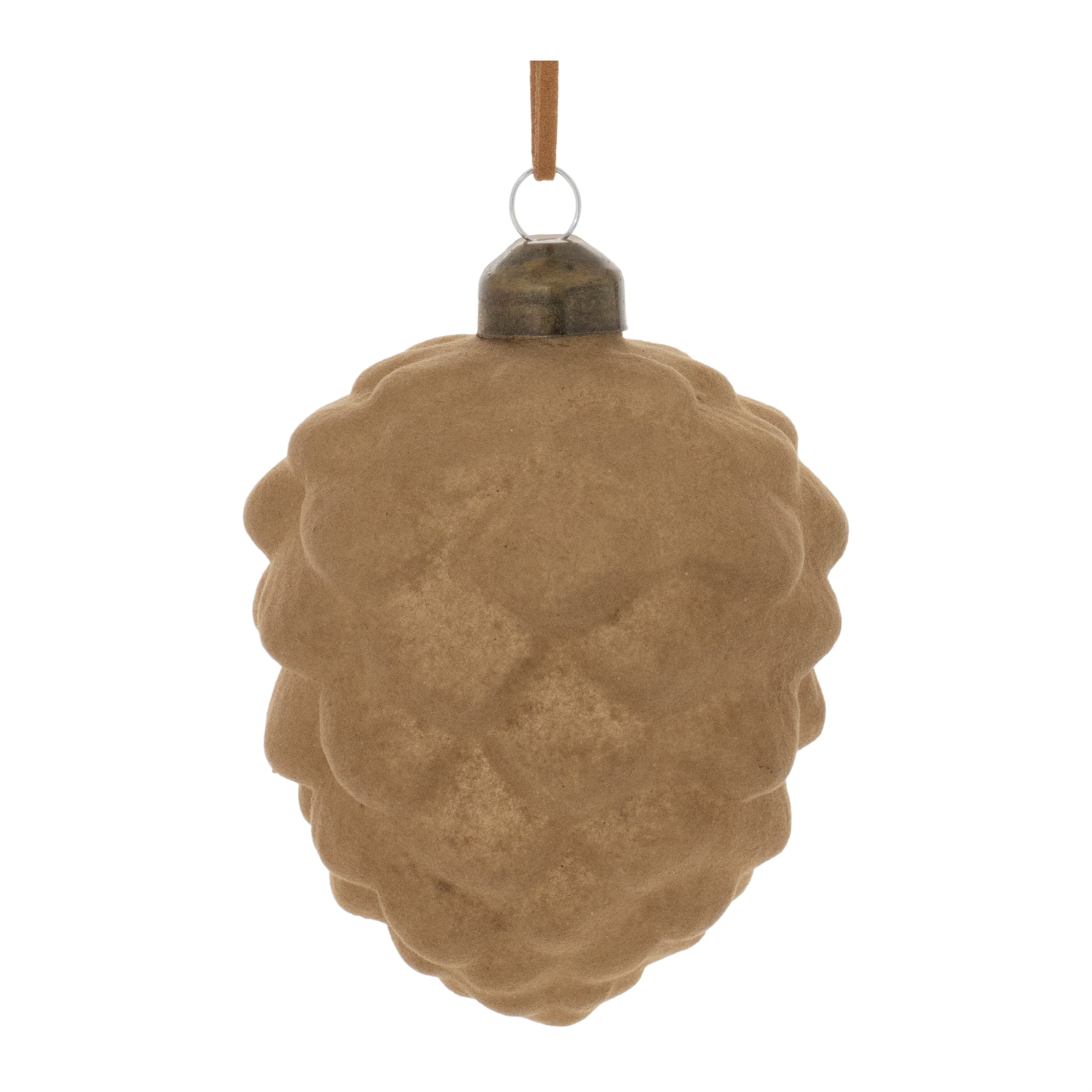 Pine Cone Ball Ornament (Set of 12) 3.75H Glass