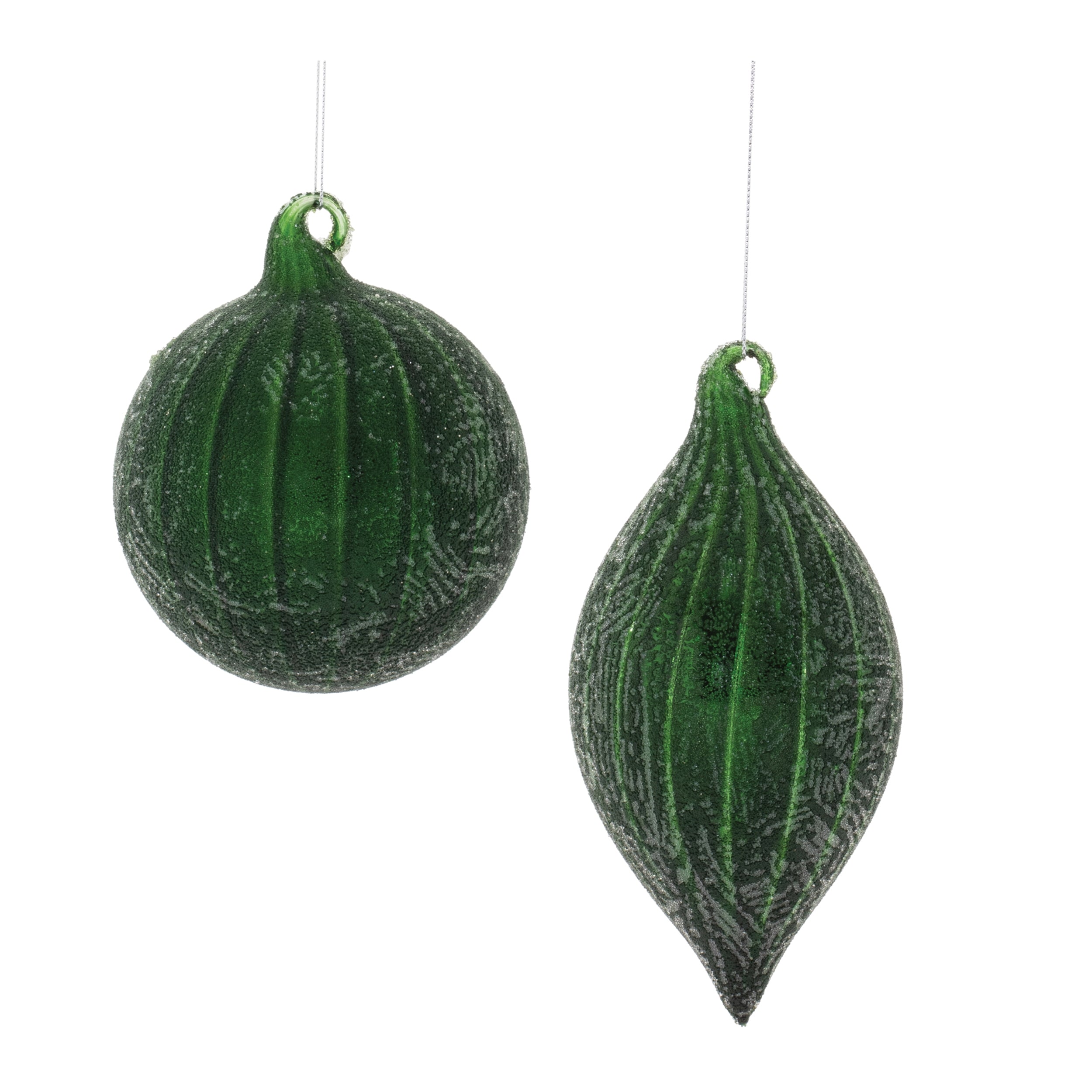 Ornament (Set of 6) 4D, 6.5H Glass